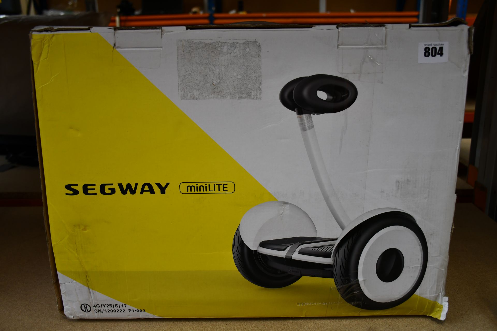 A boxed as new Segway Minilite Hoverboard in white (N4N160).