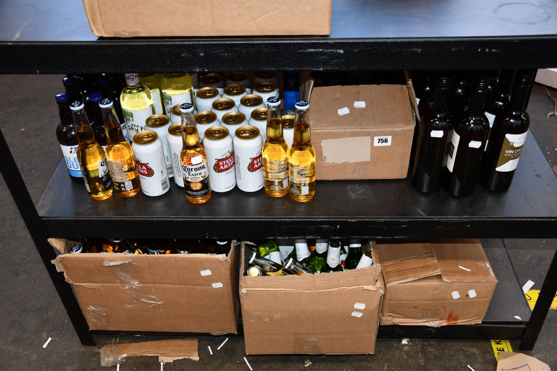 A quantity of assorted lagers/beer and wines.