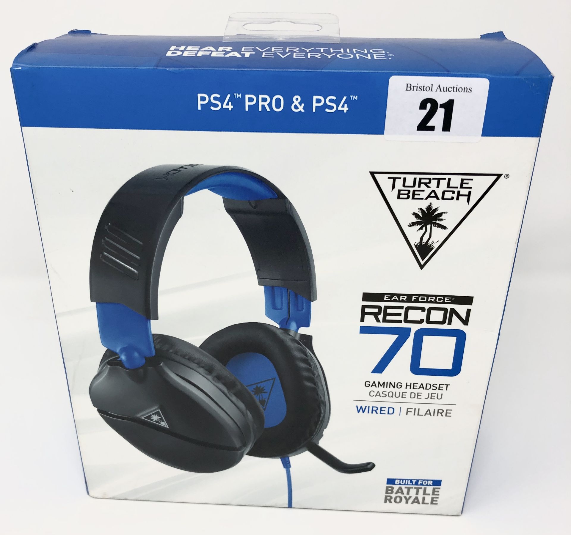 A boxed as new Recon 70 Wired Gaming Headset for PS4 Pro & PS4 (Box sealed, some cosmetic damage