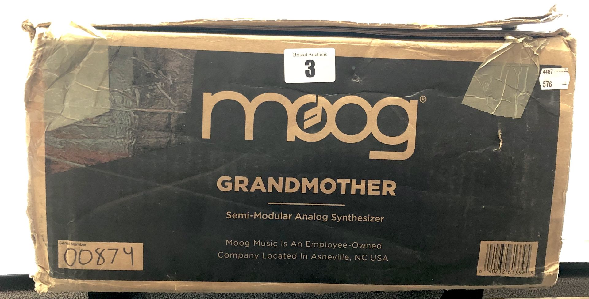 A boxed as new Moog Grandmother Analog Semi-Modular Synthesizer (Box open, some cosmetic damage to