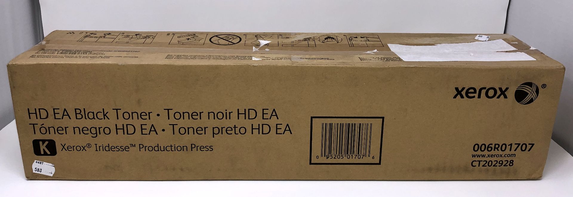 A boxed as new Xerox HD EA Black Toner for Iridesse Production Press (006R01707) (Box sealed, some