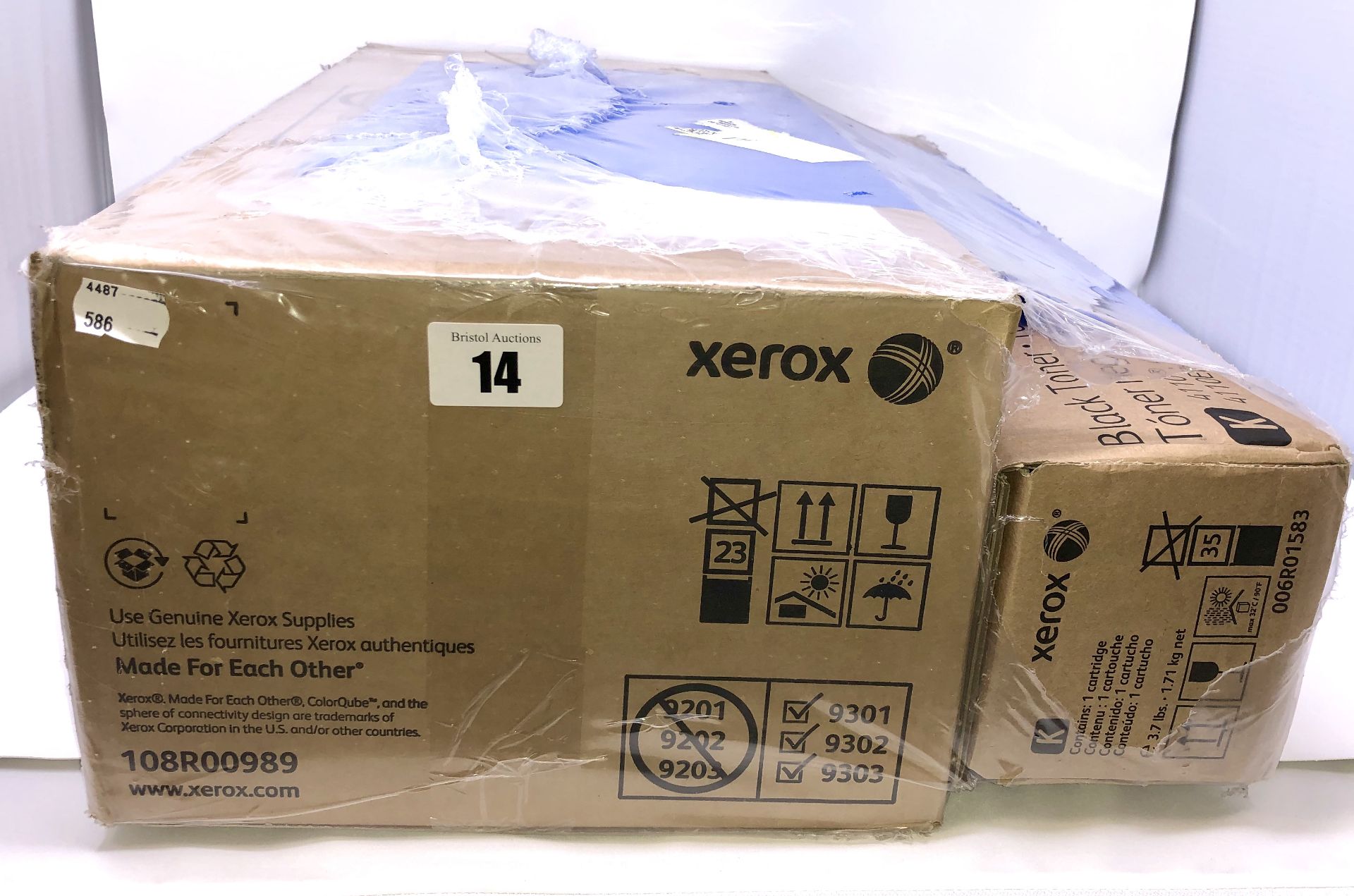 A boxed as new Xerox 108R00989 Cleaning Unit (for ColorQube 9301, 9302, 9303) and a boxed as new