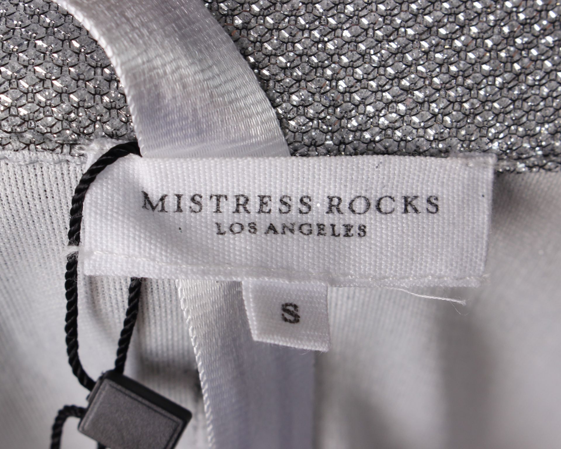 One Mistress Rocks Los Angeles Hey Girl jumpsuit in silver (S) and one Mistress Rocks Friendship - Image 5 of 6