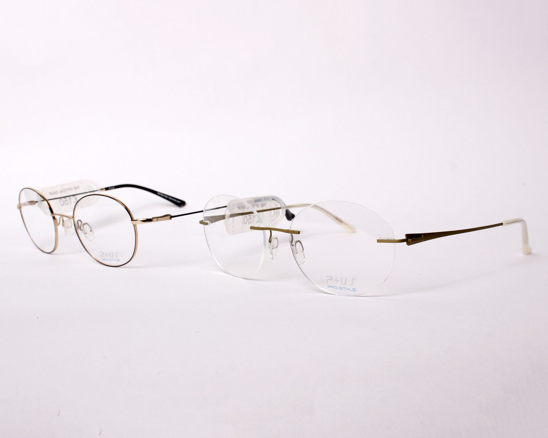 Two pairs of as new P+US Pro Style glasses frames with clear glass (RRP £150 each). - Image 2 of 3