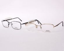 Two pairs of as new Airlight glasses frames with clear glass (RRP £180 each).