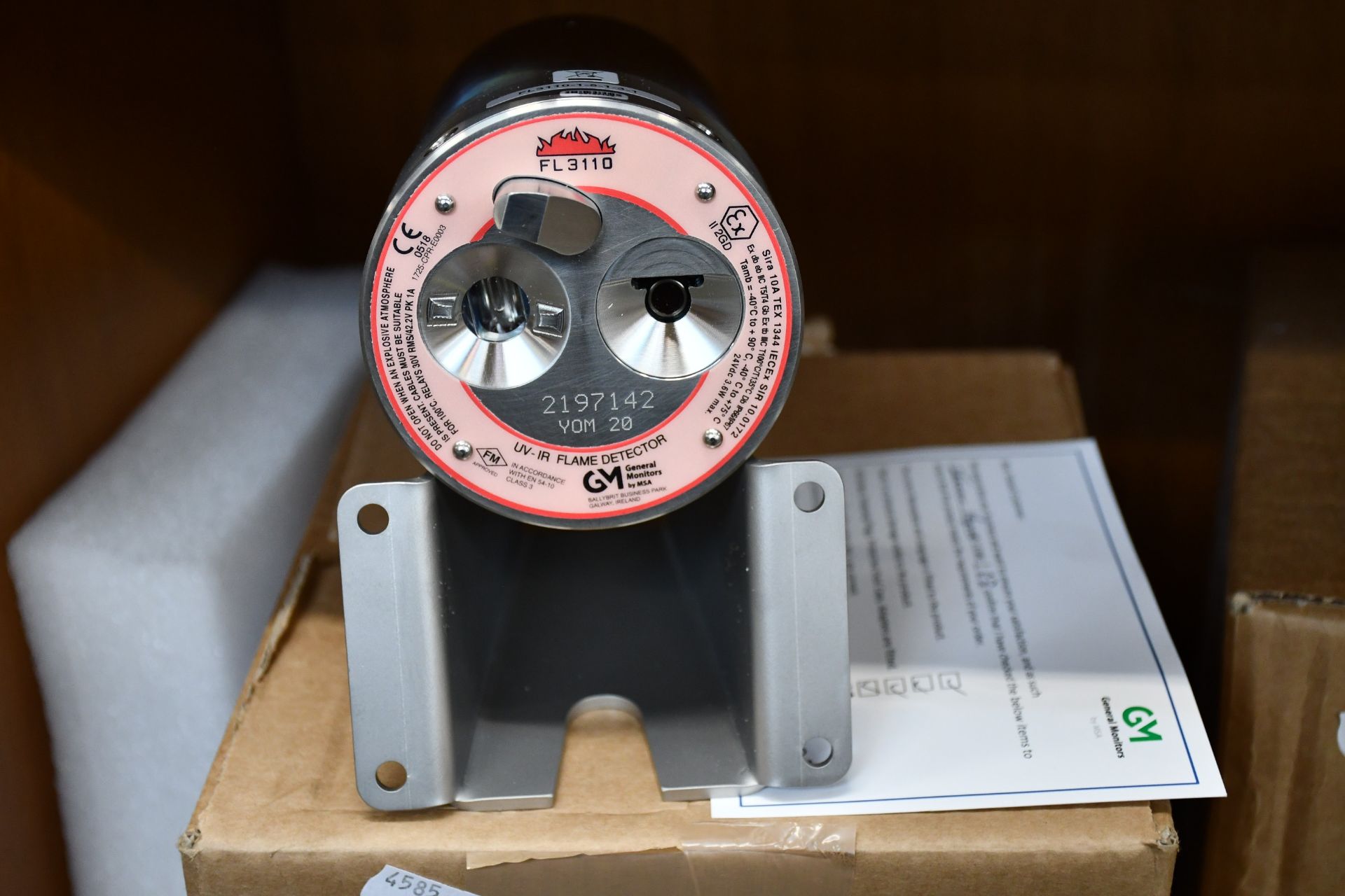 One boxed as new MSA FL3110 UV Flame Detector.
