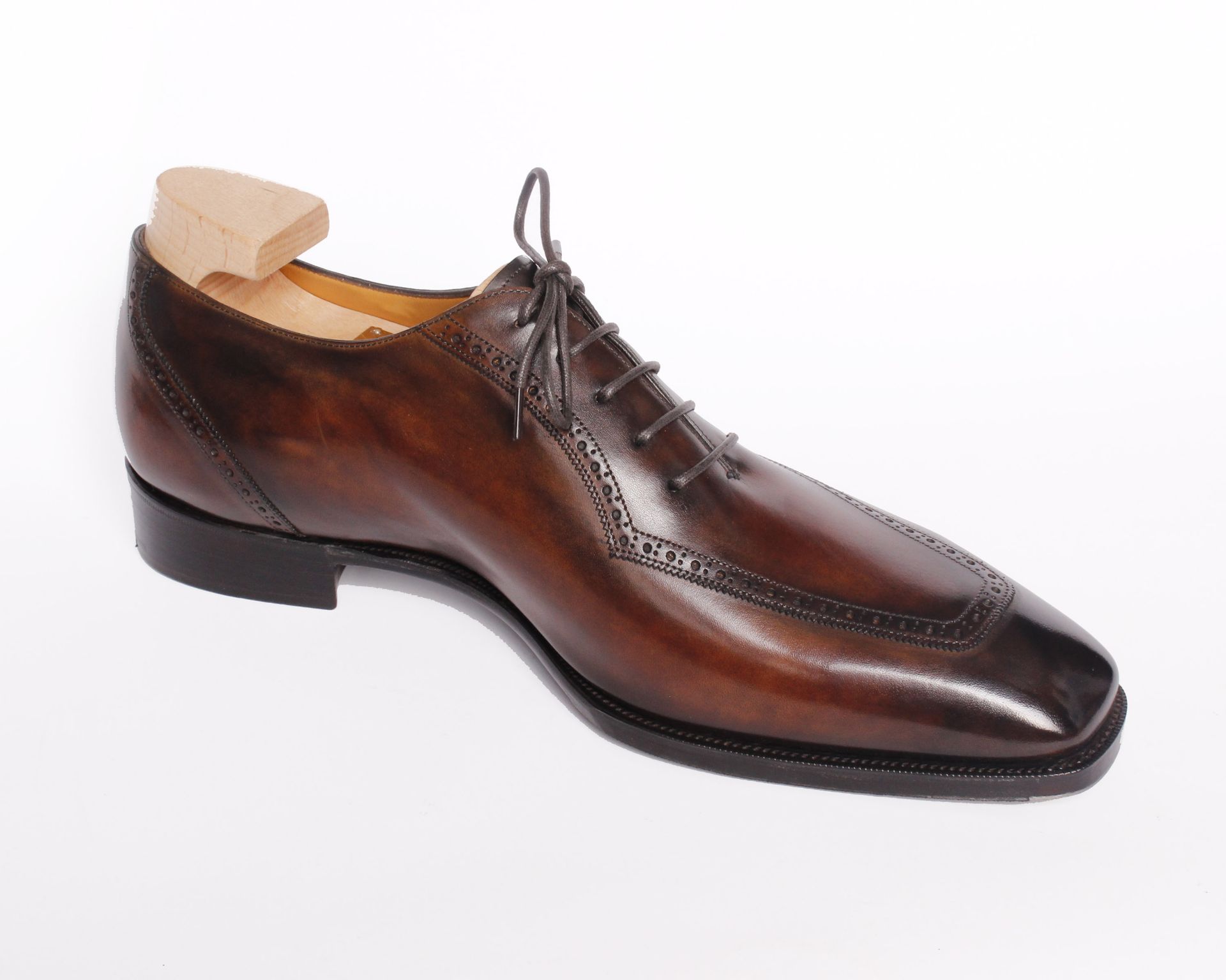 One pair of men's boxed as new custom made Gaziano Girling Grendon shoes in Criollo Patina (Left - Image 2 of 3