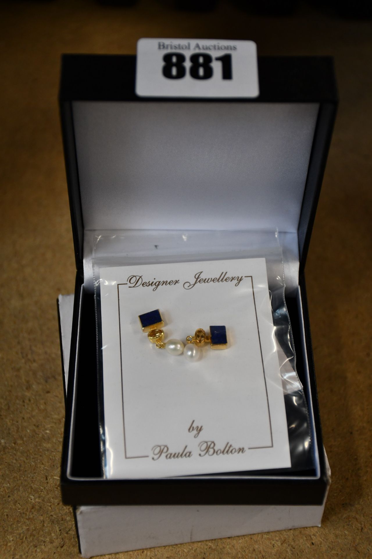 Three pairs of boxed as new Paula Bolton Vermeer Earrings (9142).