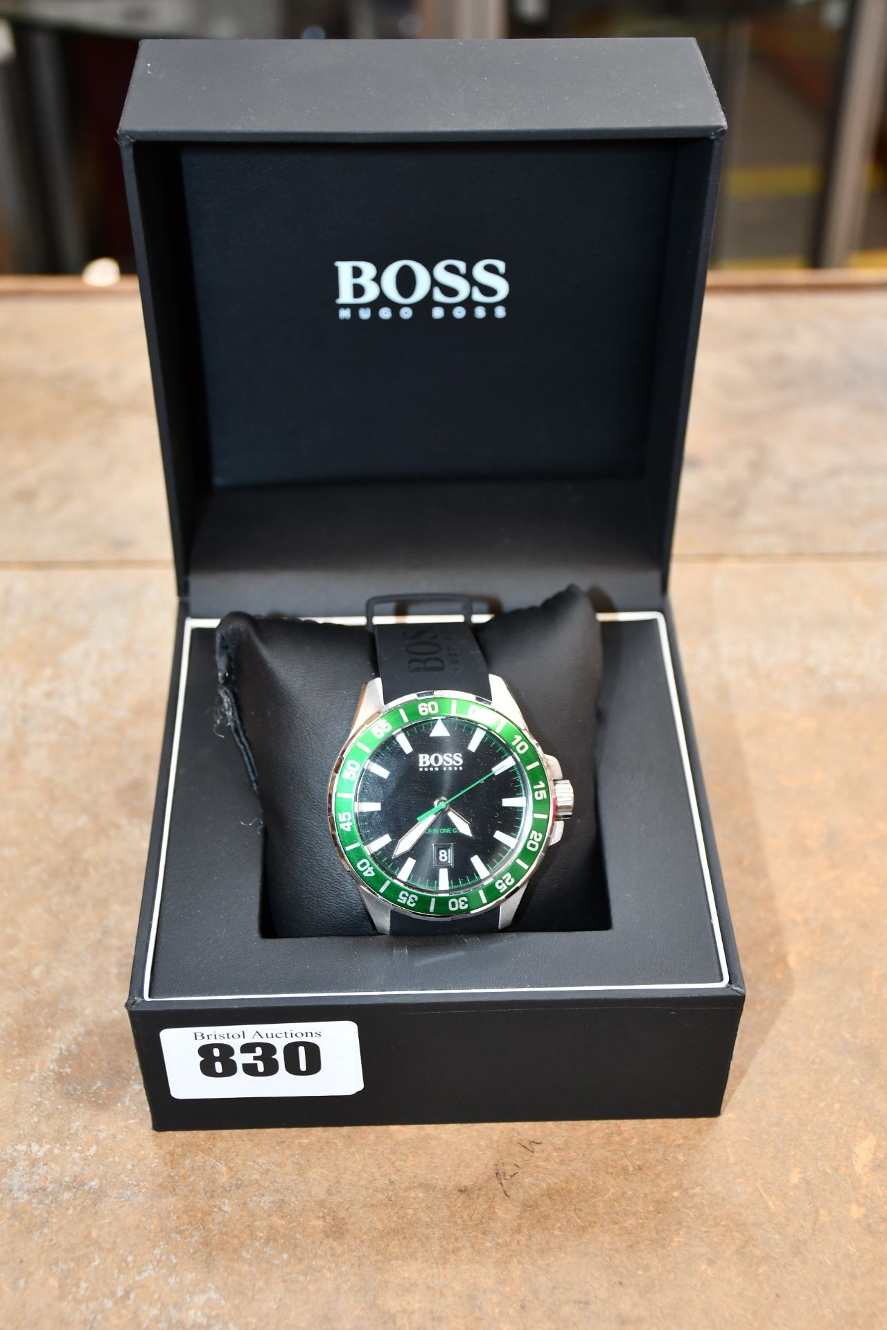 A boxed as new Hugo Boss watch Hole in 1 edition.