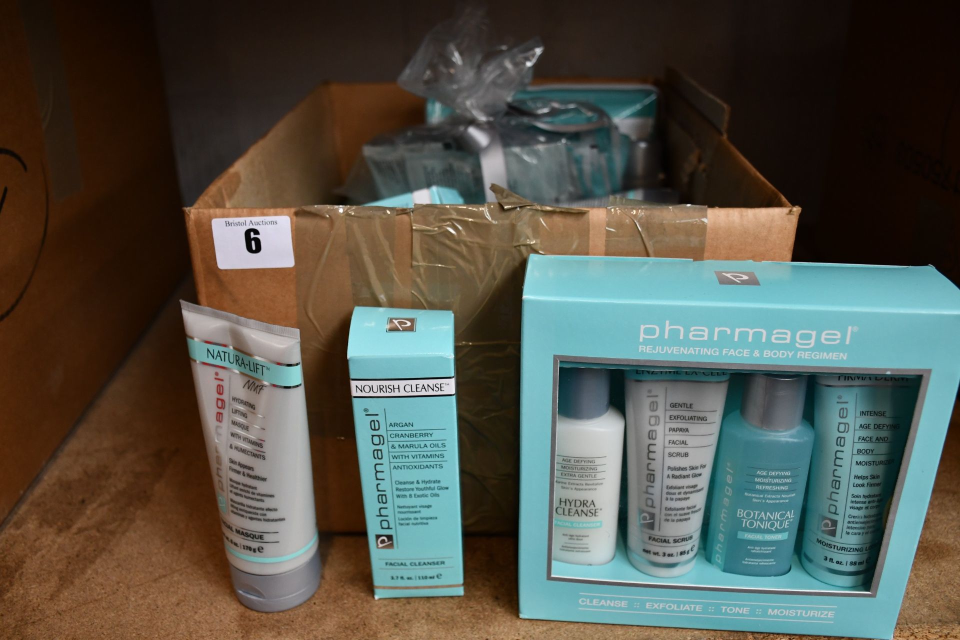 A quantity of as new Pharmagel cosmetics to include one Rejuvenating Face & Body Regimen, one