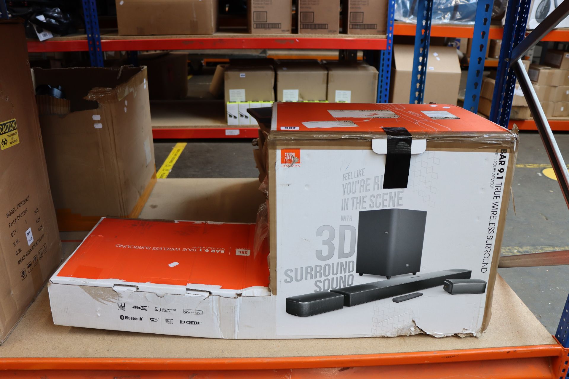 One boxed JBL BAR 9.1 True Wireless Surround with Dolby Atmos.