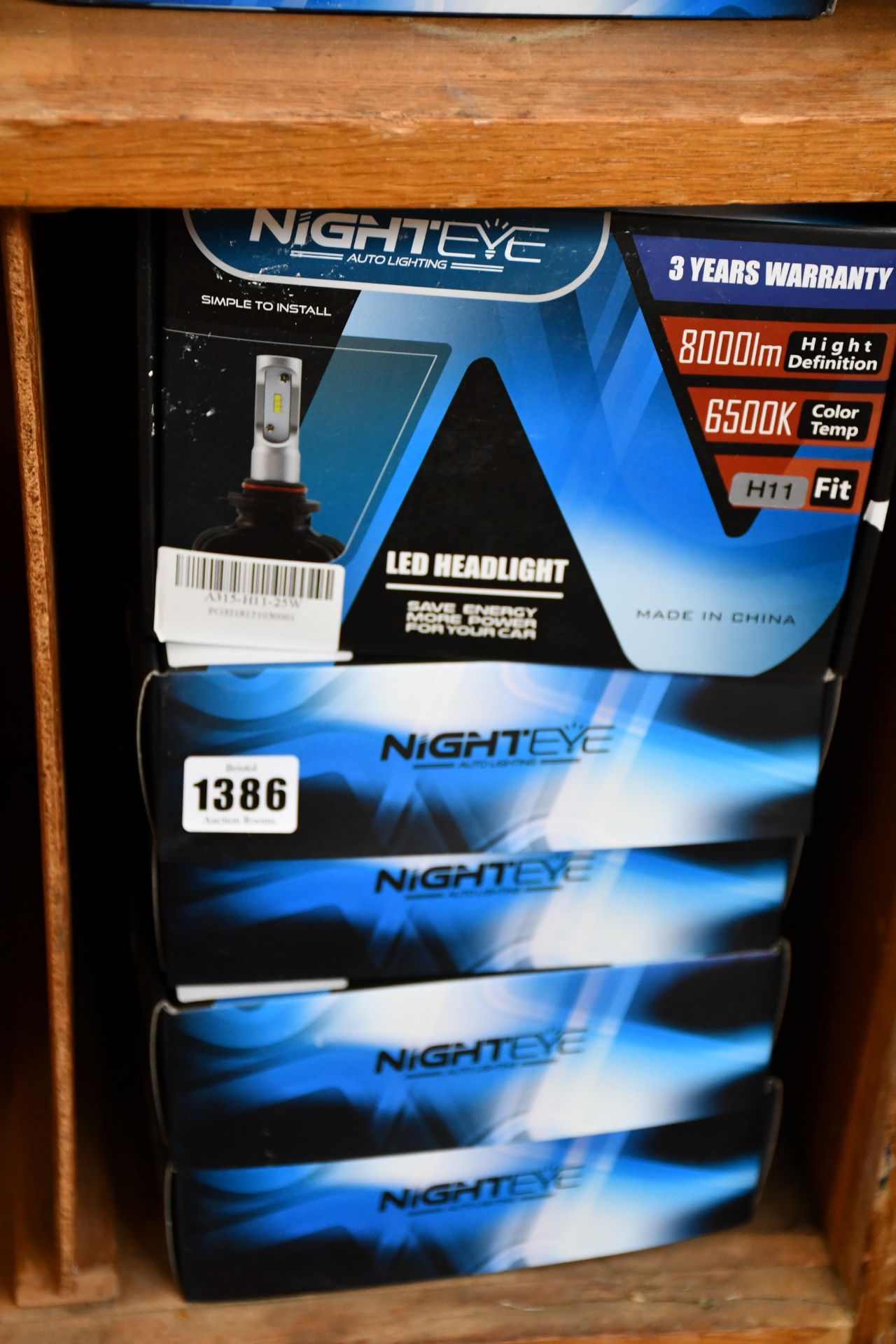 Six boxed as new Nighteye H11 fit LED headlights (Pair).