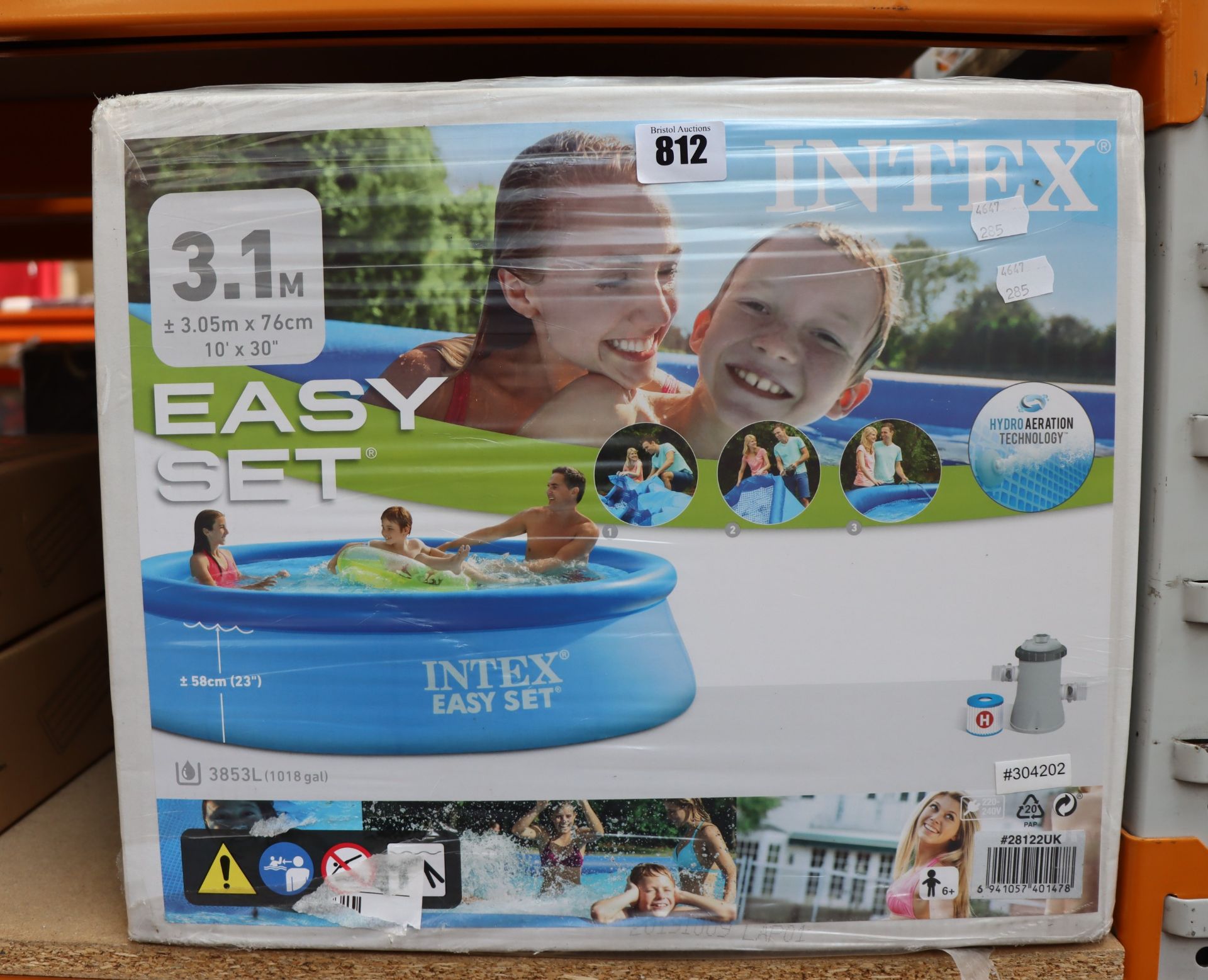 Two boxed as new Intex Easy Set Pools (3.1m).