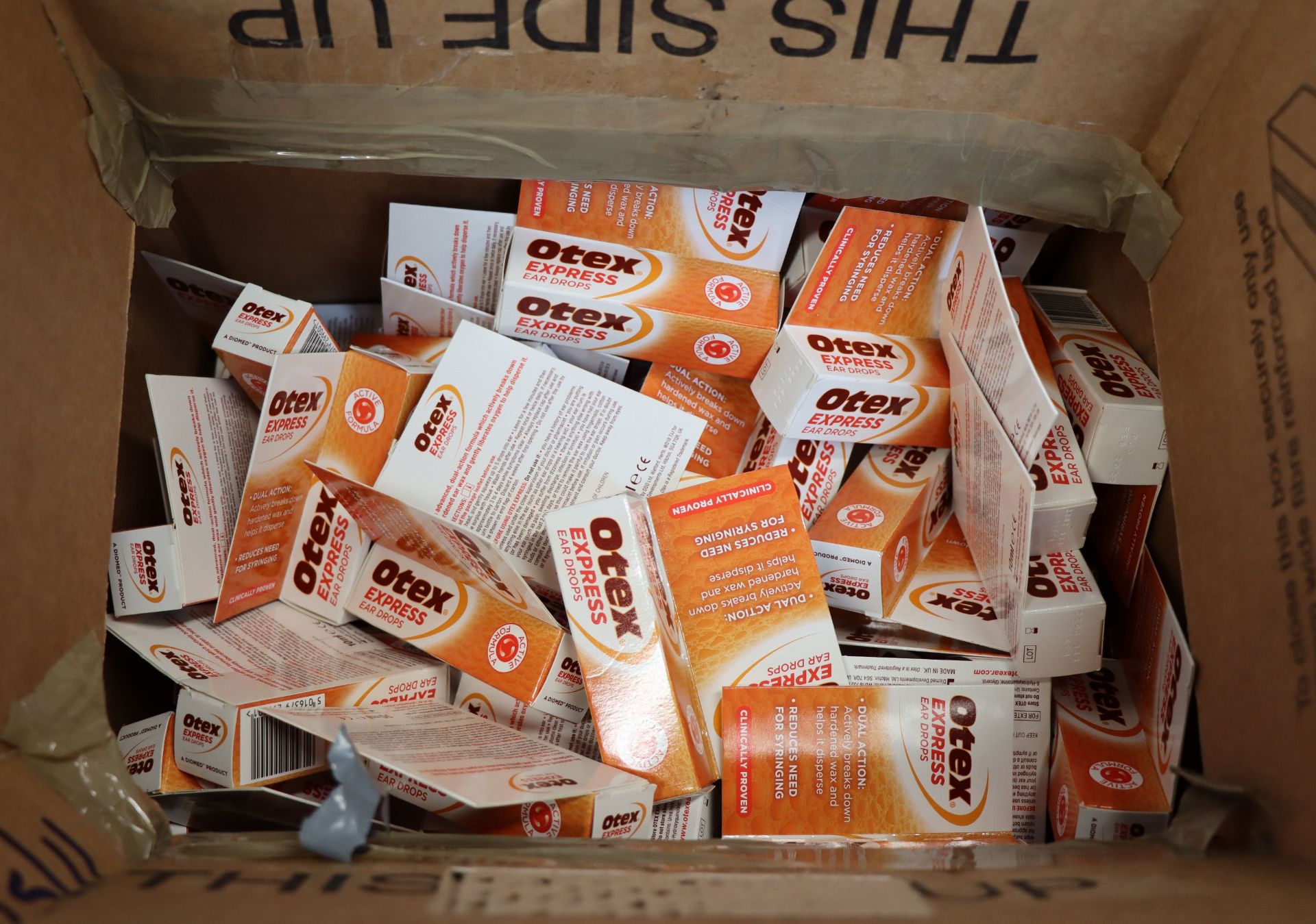 A large quantity of boxed as new Otex Express ear drops (Approximately 50 x 10ml).