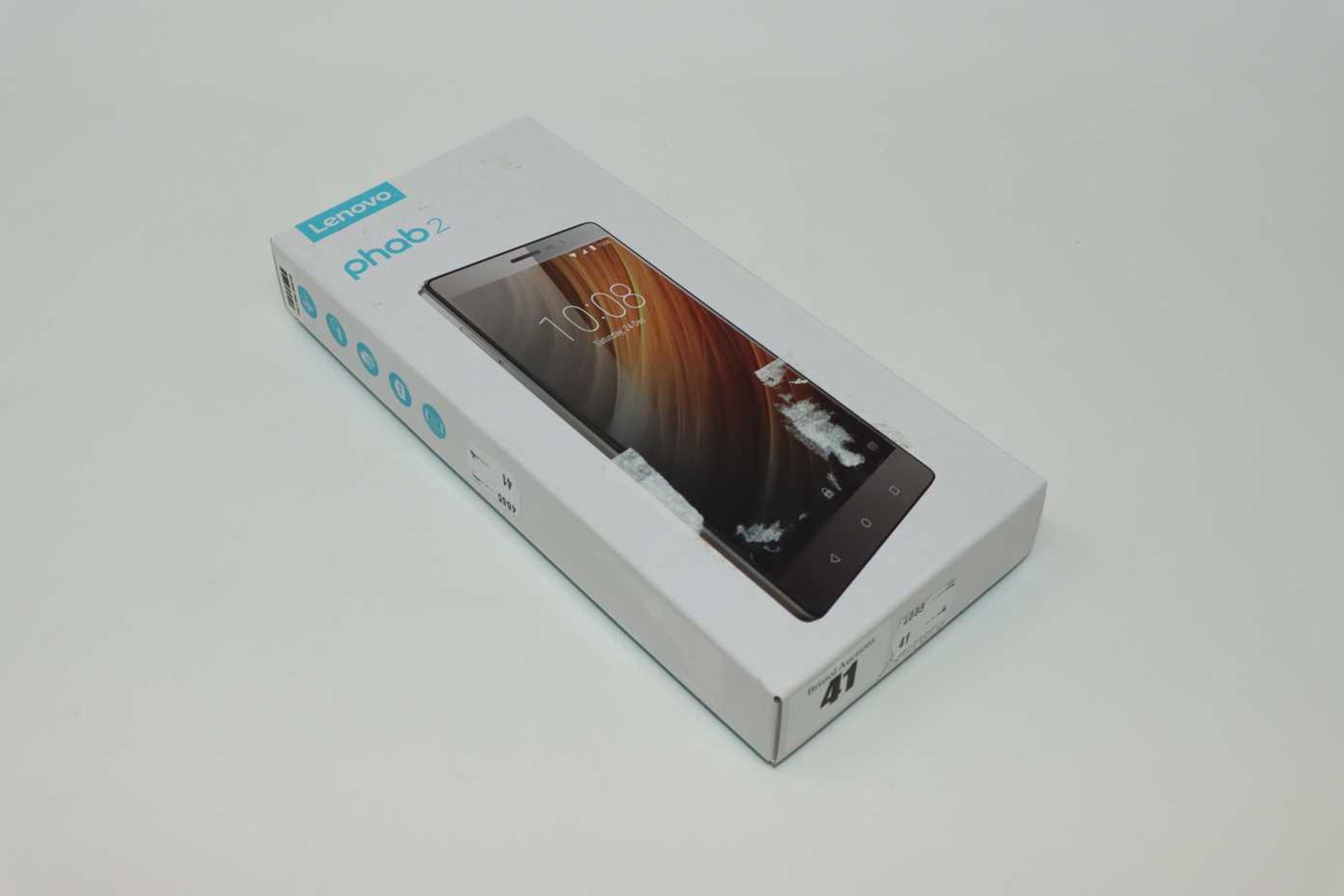 A pre-owned Lenovo PHAB 2 32GB 6.4" Smartphone in Gunmetal Grey (Unlocked, Boxed, No Charger
