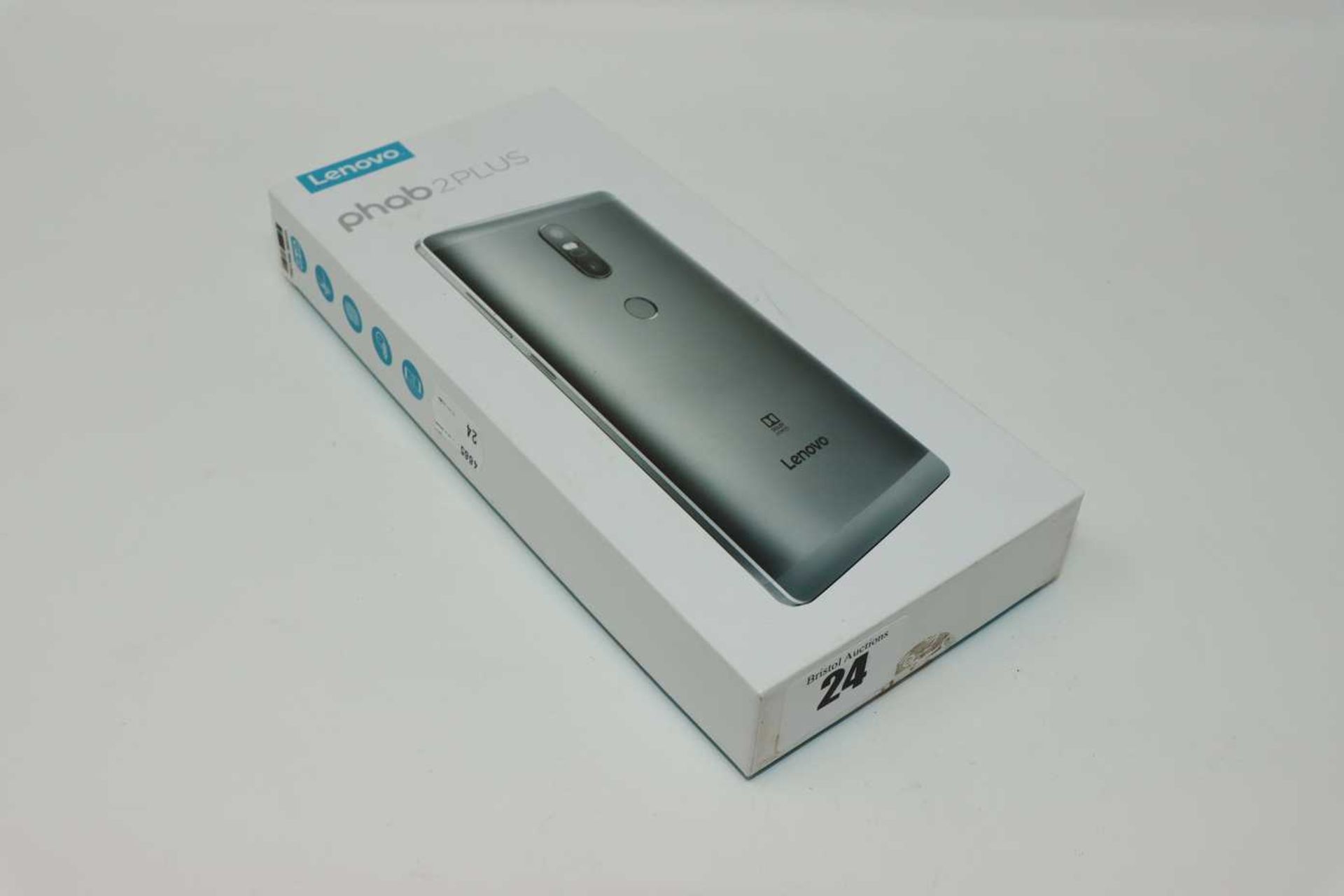 A pre-owned Lenovo PHAB 2 PLUS 32GB 6.4" Smartphone in Gunmetal Grey (Unlocked, Boxed, No Charger