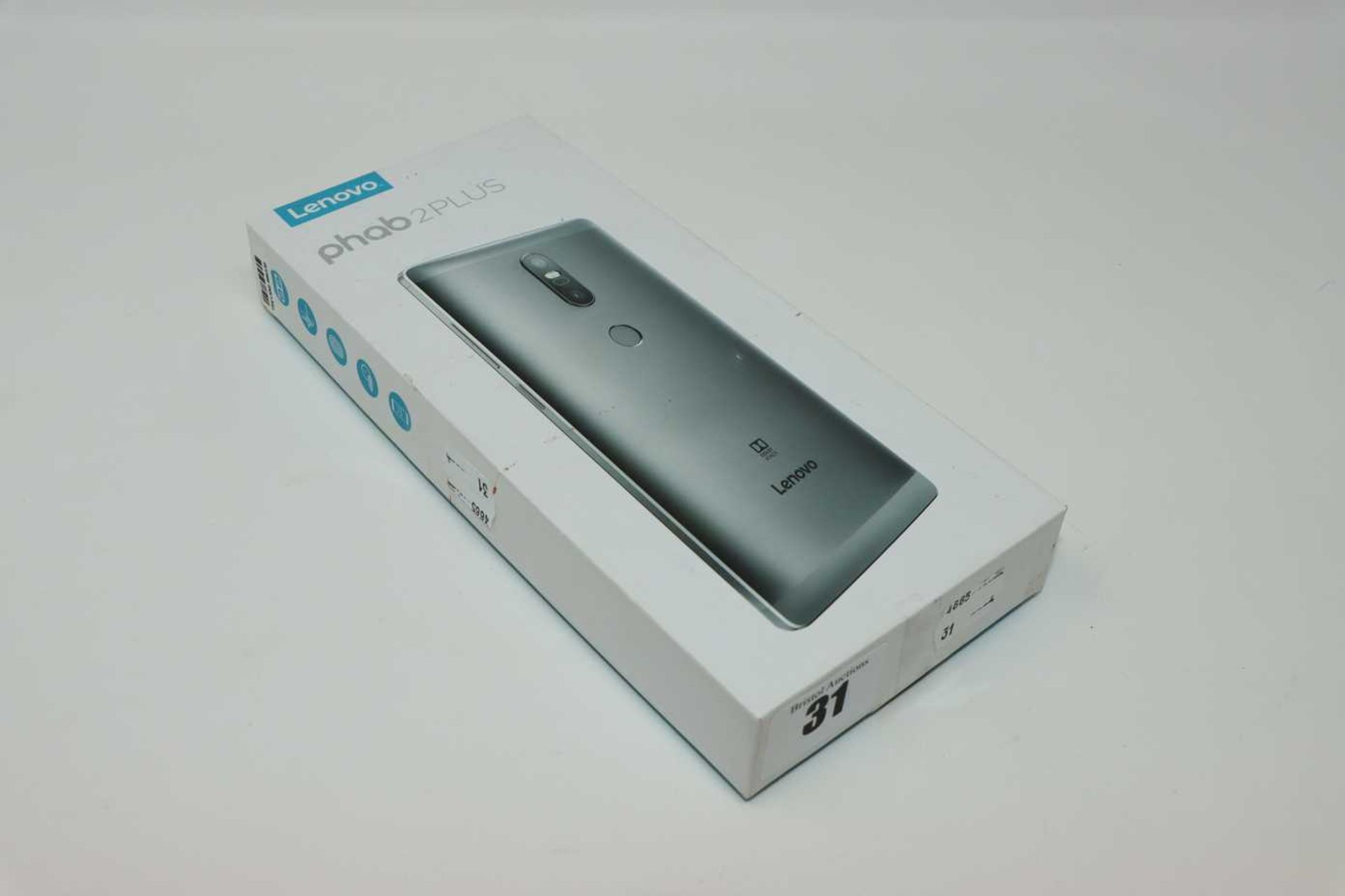 A pre-owned Lenovo PHAB 2 PLUS 32GB 6.4" Smartphone in Gunmetal Grey (Unlocked, Boxed