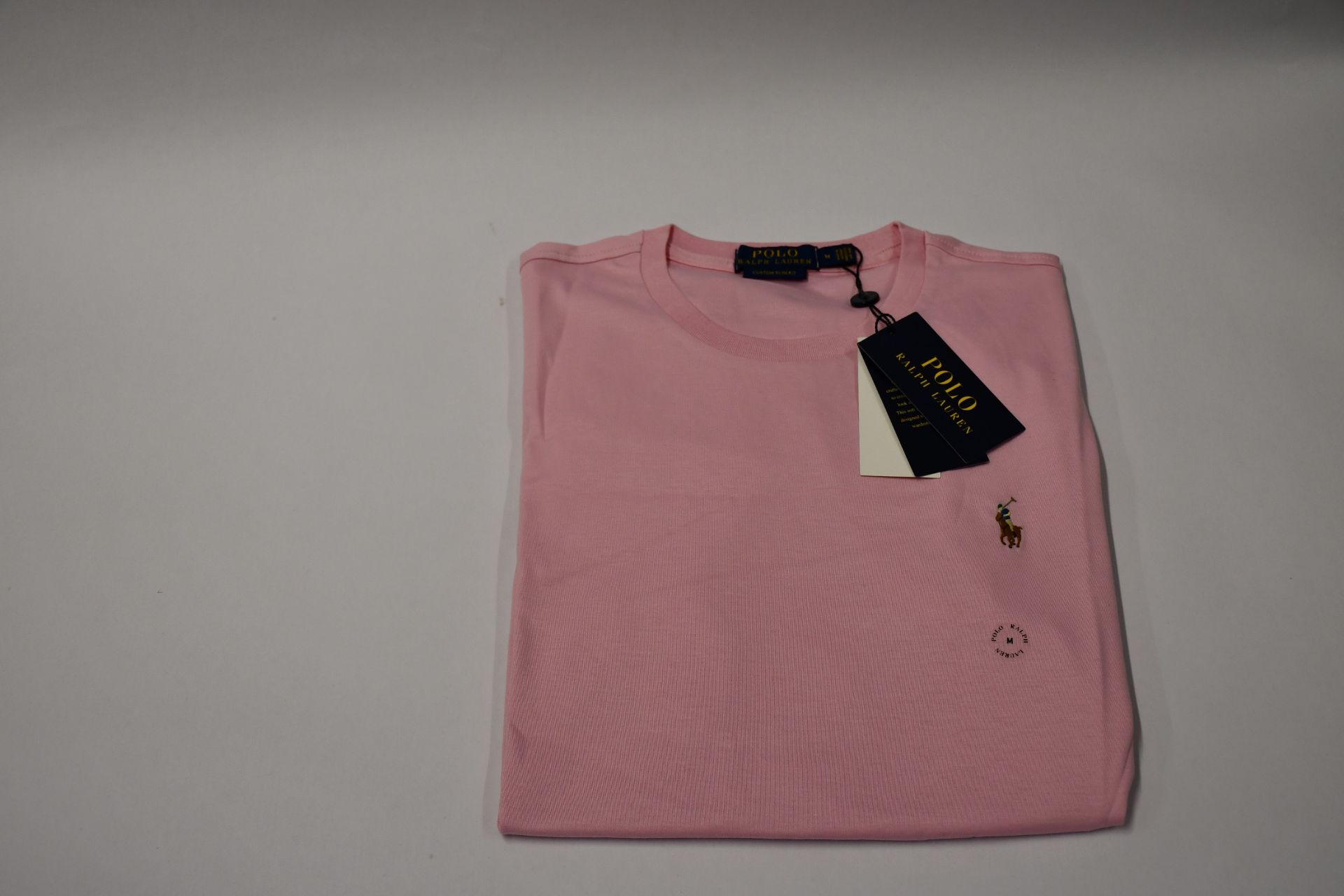 Four Ralph Lauren men's classics Pink round neck T-Shirts ( Size 3 X L, 1 x M).