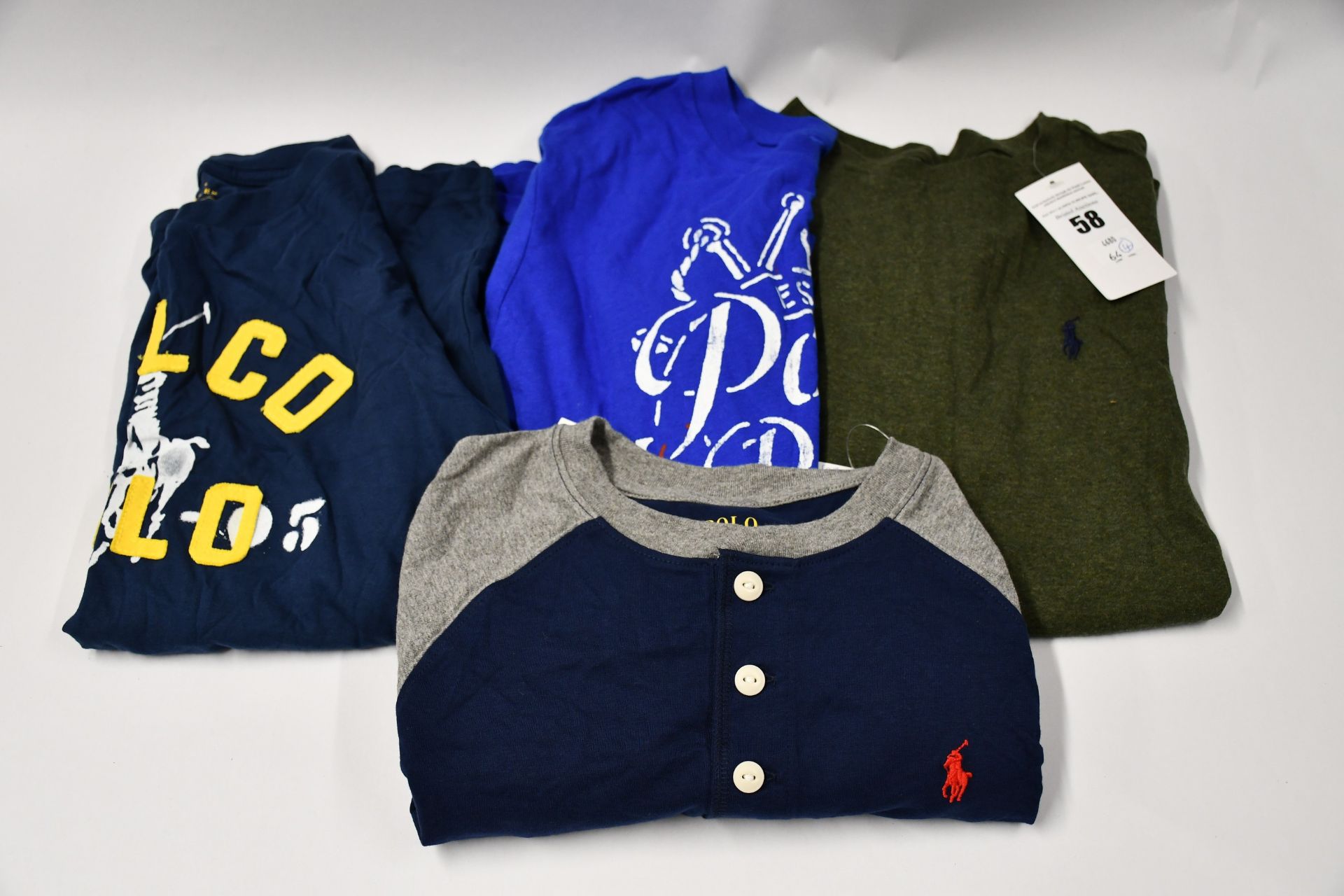 Four as new youths Ralph Lauren assorted tops three long sleeved one short sleeved (Sizes 10-12).