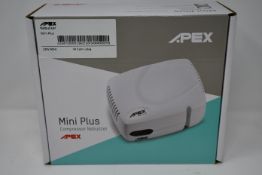 Four boxed as new Apex mini plus compressor nebulizers.