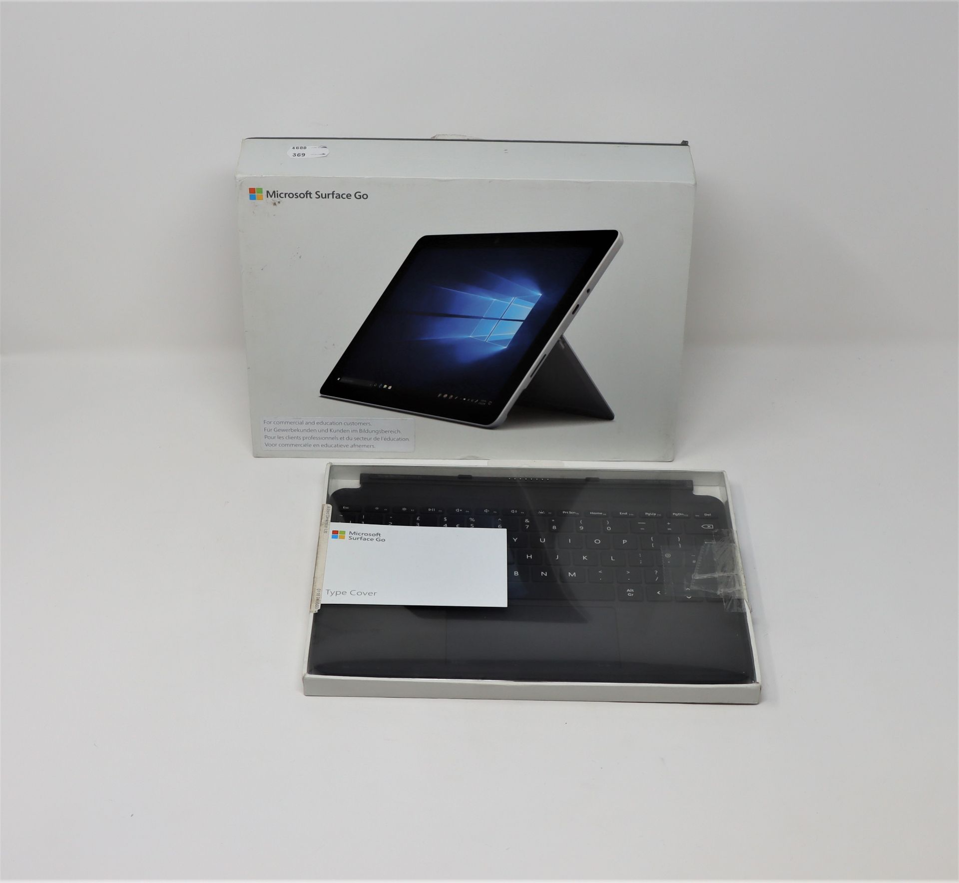 A pre-owned Microsoft Surface Go 10" in Platinum with Intel Pentium 4415Y Processor, 8GB RAM,
