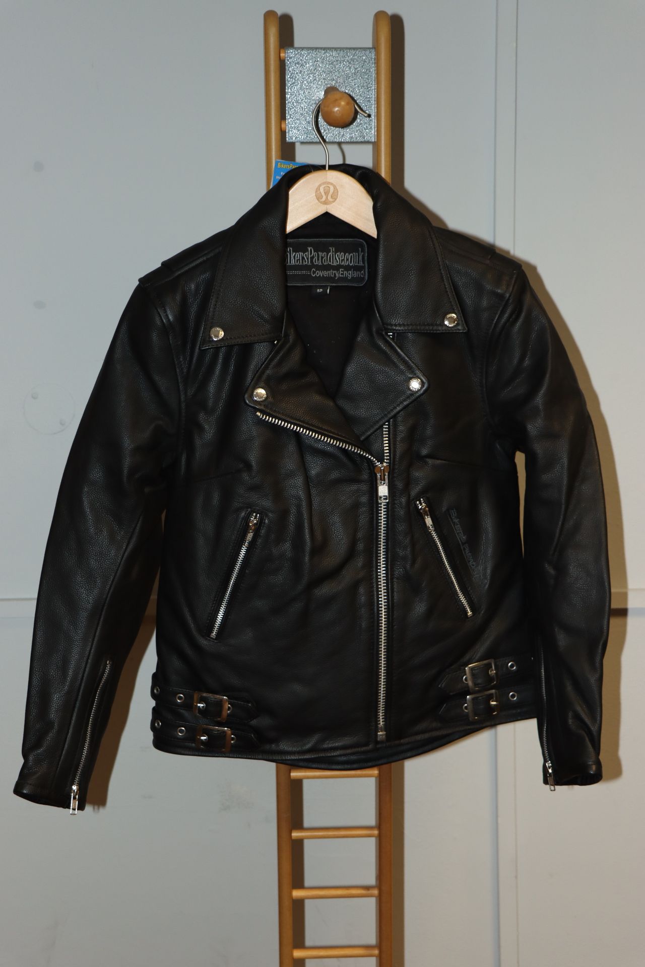 One women's as new Biker's Paradise Elite Patrol Classic leather jacket size 12 (BP117).