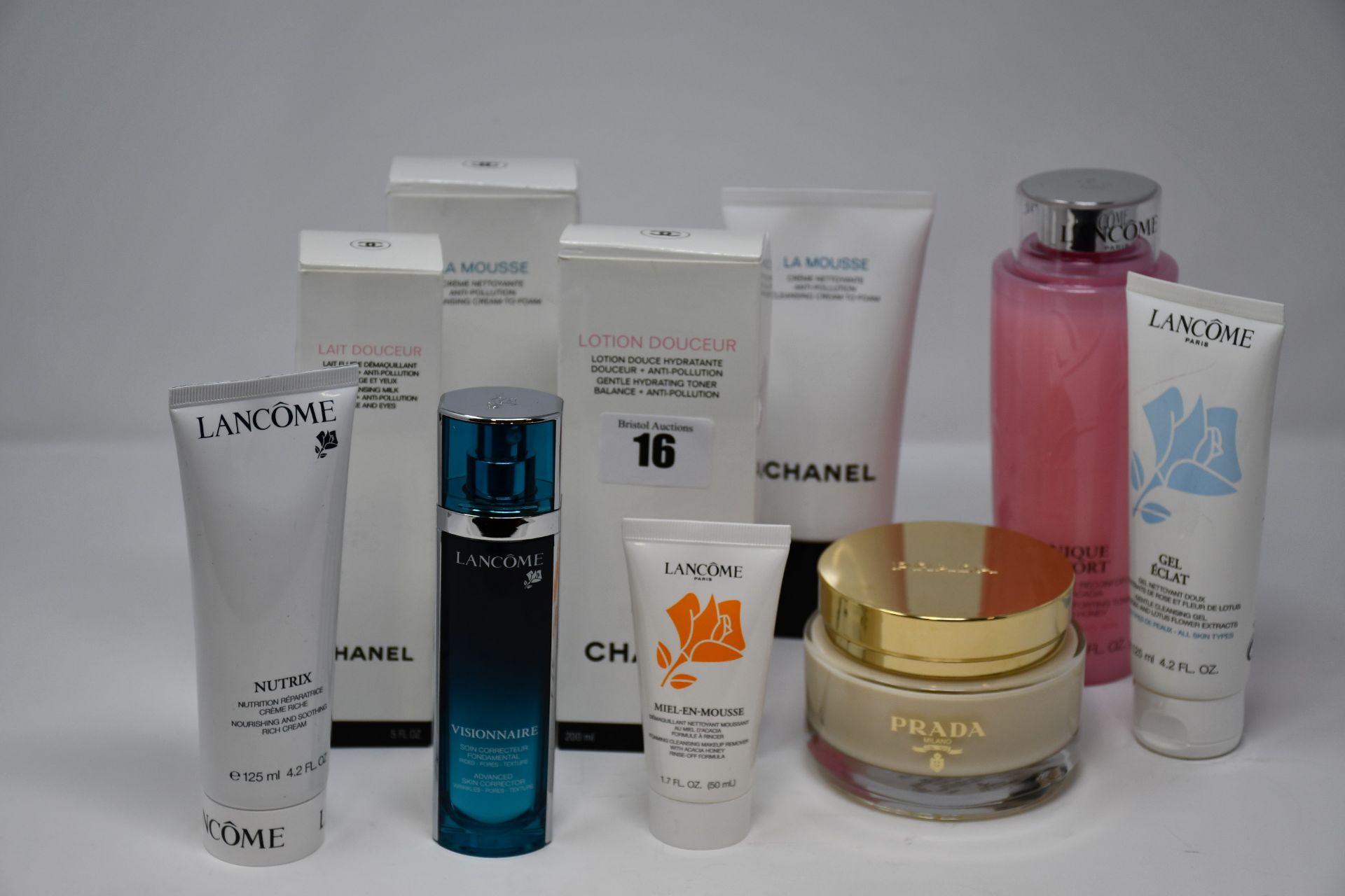 A quantity of Chanel and Lancome products to include two La Mousse cleansing cream to foam (150ml)