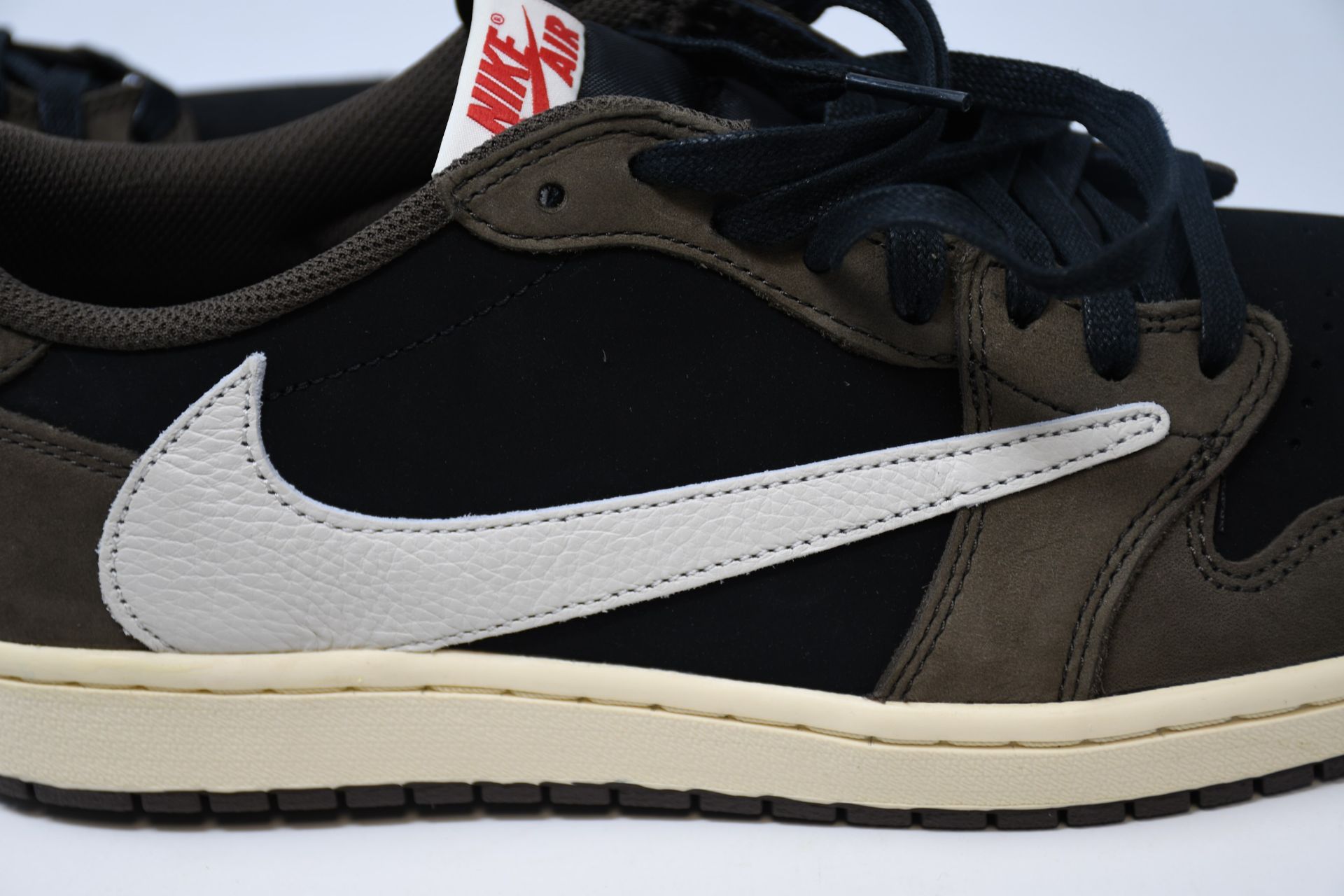 A pair of as new Nike Air Jordan 1 Low OG SP-T Travis Scott trainers (UK 10.5). - Image 5 of 6