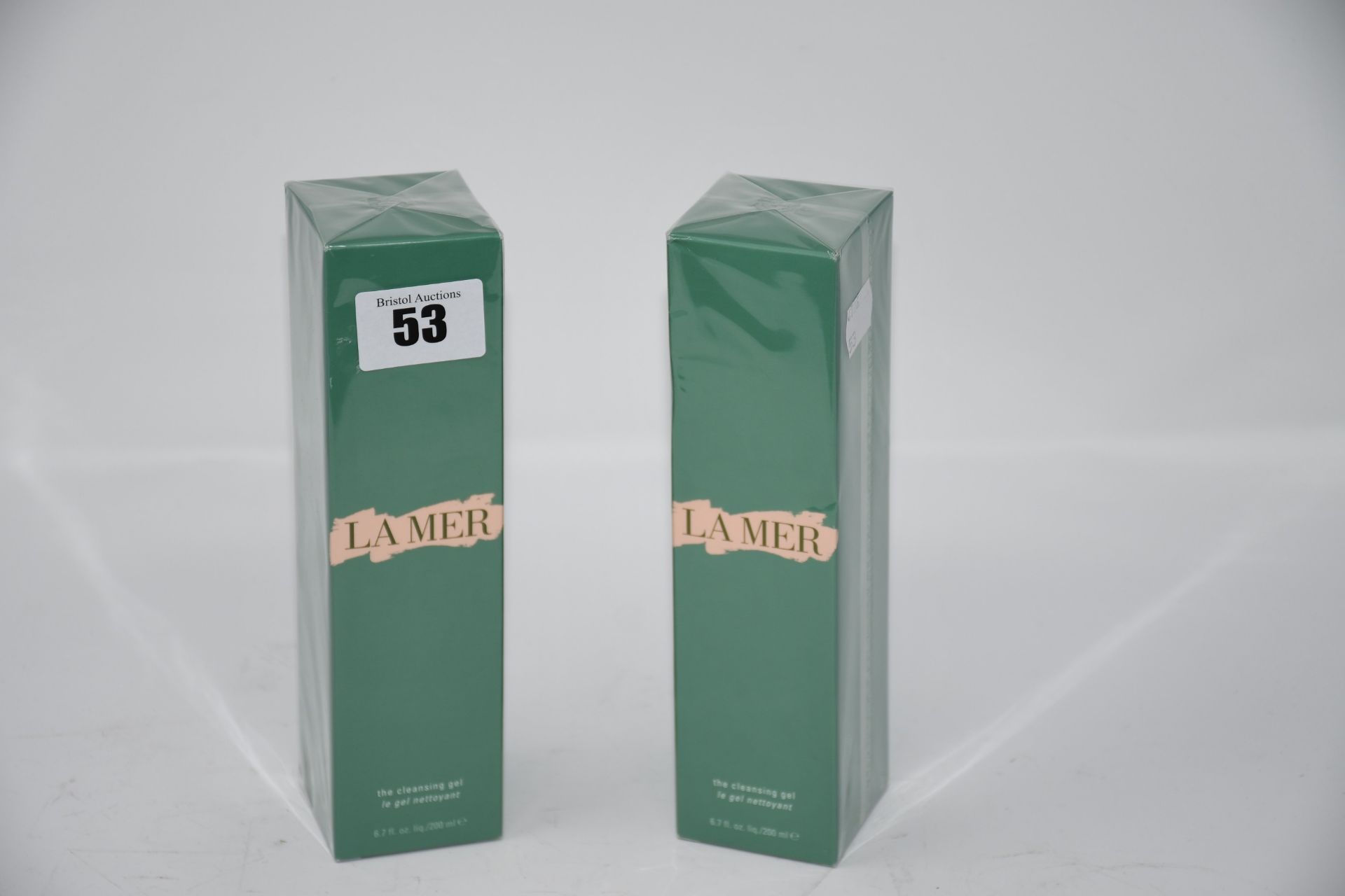 Two boxed as new La Mer The Cleansing Gel (200ml).