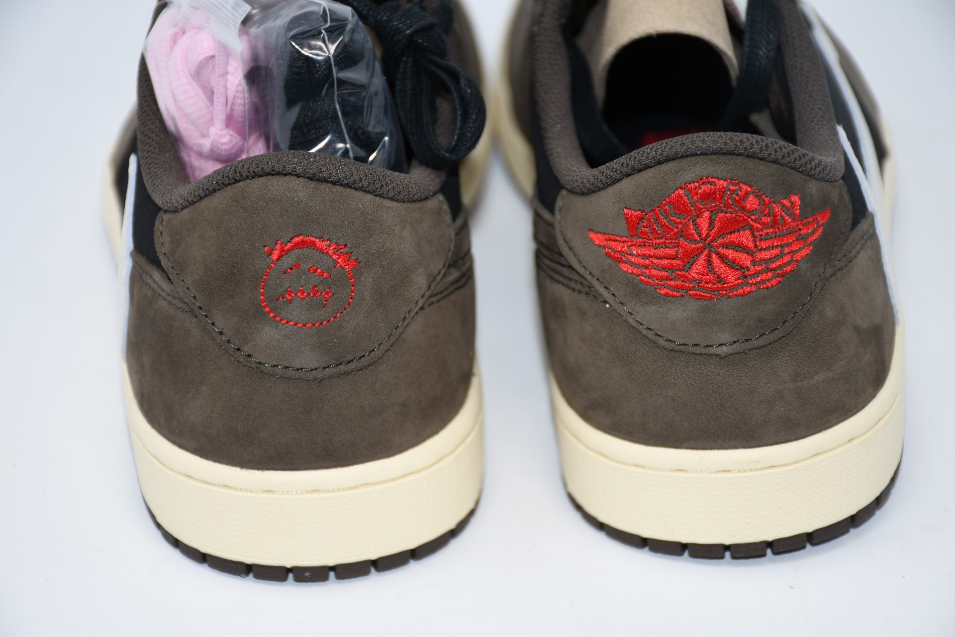 A pair of as new Nike Air Jordan 1 Low OG SP-T Travis Scott trainers (UK 10.5). - Image 2 of 6