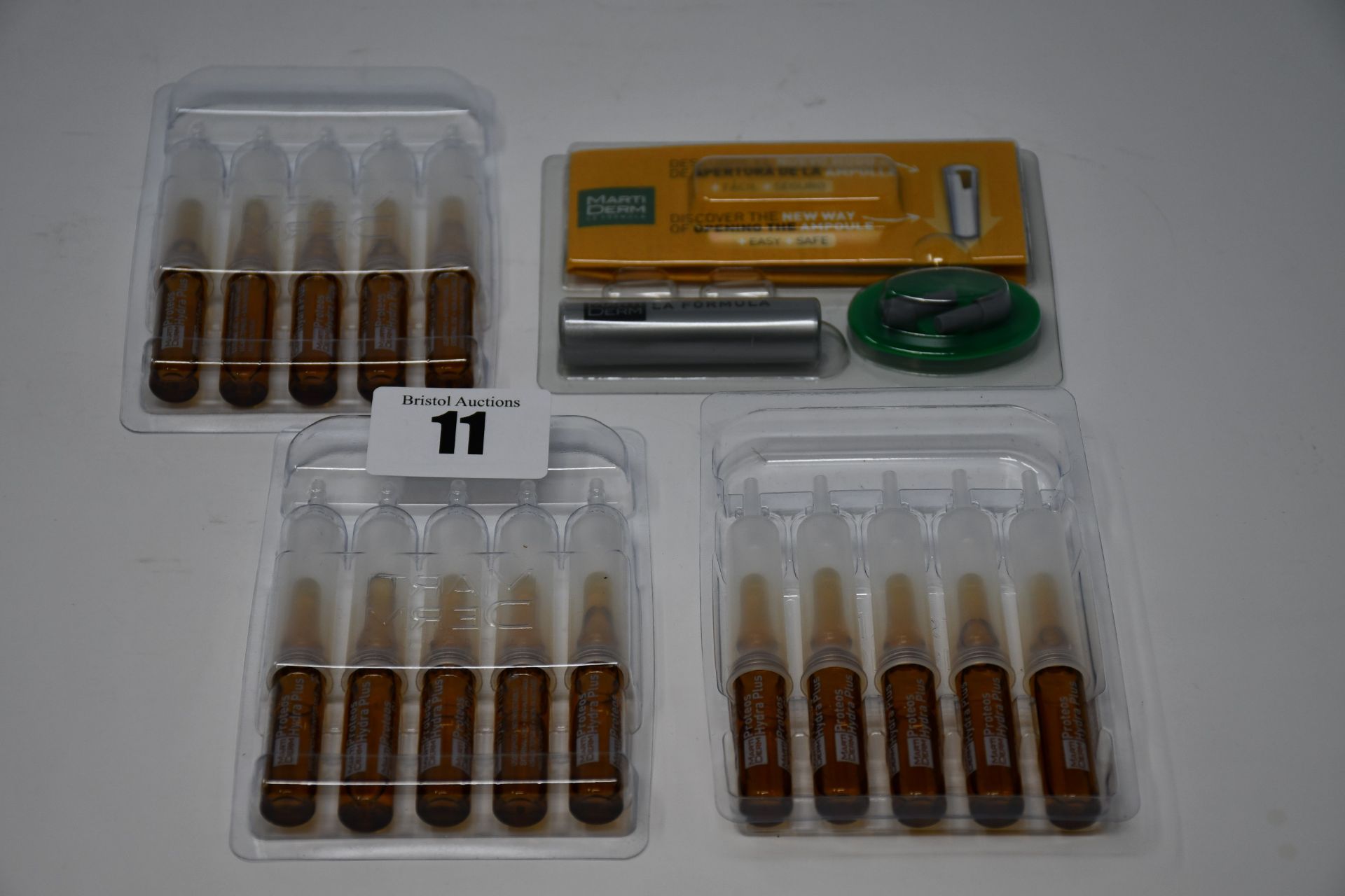 A quantity of MartiDerm Proteos Hydra Plus ampoules (Approximately 85).
