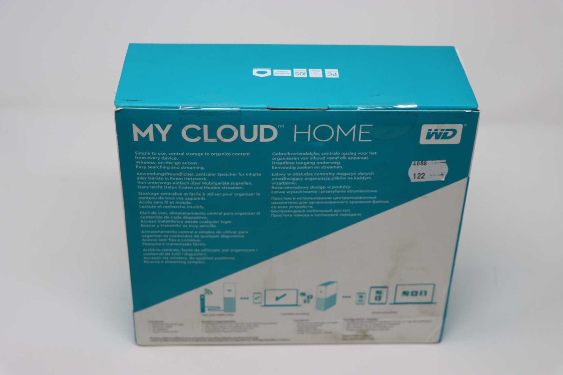 A boxed as new WD 3TB My Cloud Home Personal Cloud (Model: WDBVXC0030HWT-EESN) (Box sealed, cosmetic - Image 3 of 3