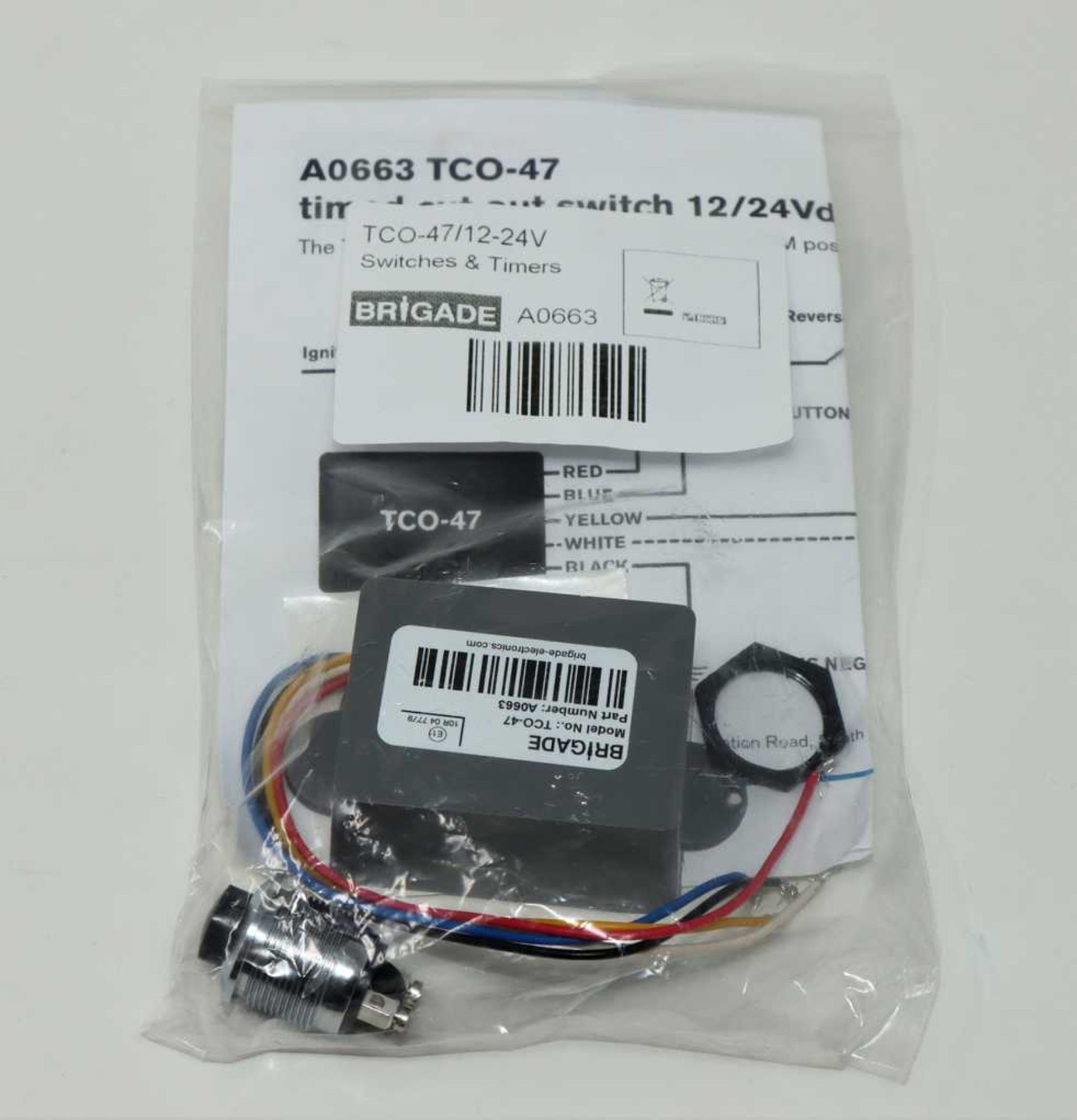 An as new Brigade A0663 TCO-47 12-24V Timed Auto Reset Backalarm Reversing Alarm Cut Out.