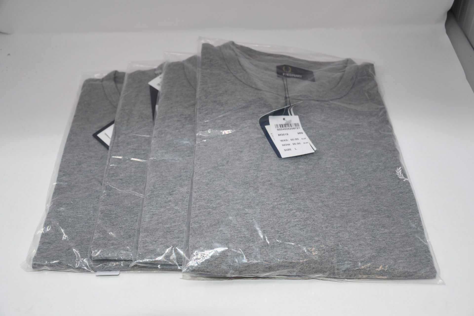 Two as new Fred Perry Ringer Grey t-Shirt size M (M3519). Two as new Fred Perry Ringer Grey t-
