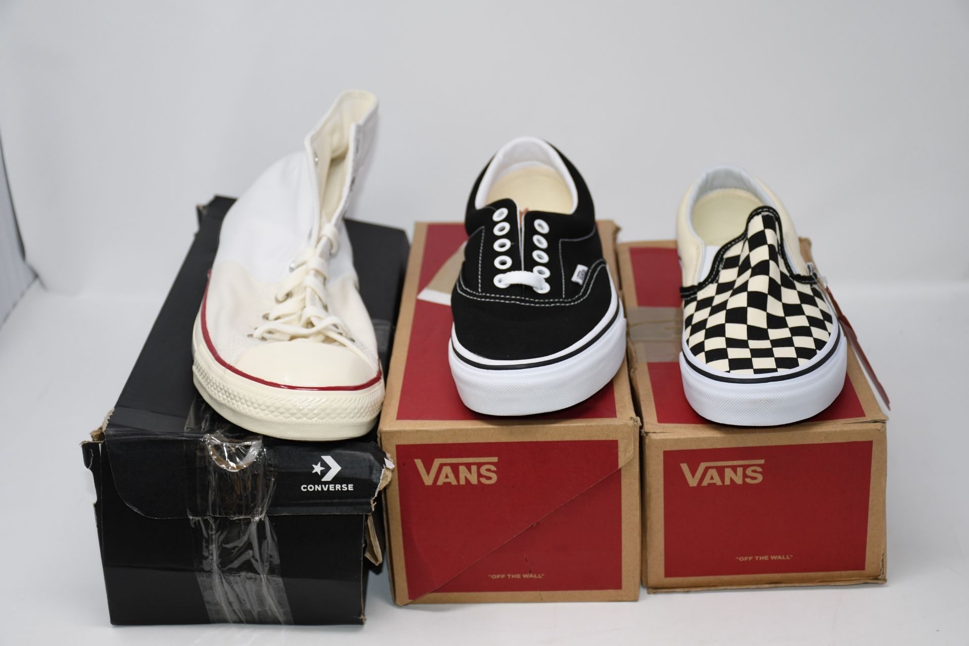 One as new Vans Era size UK 7 (3413177270). One as new Vans Classic Checkerboard size UK 4 (
