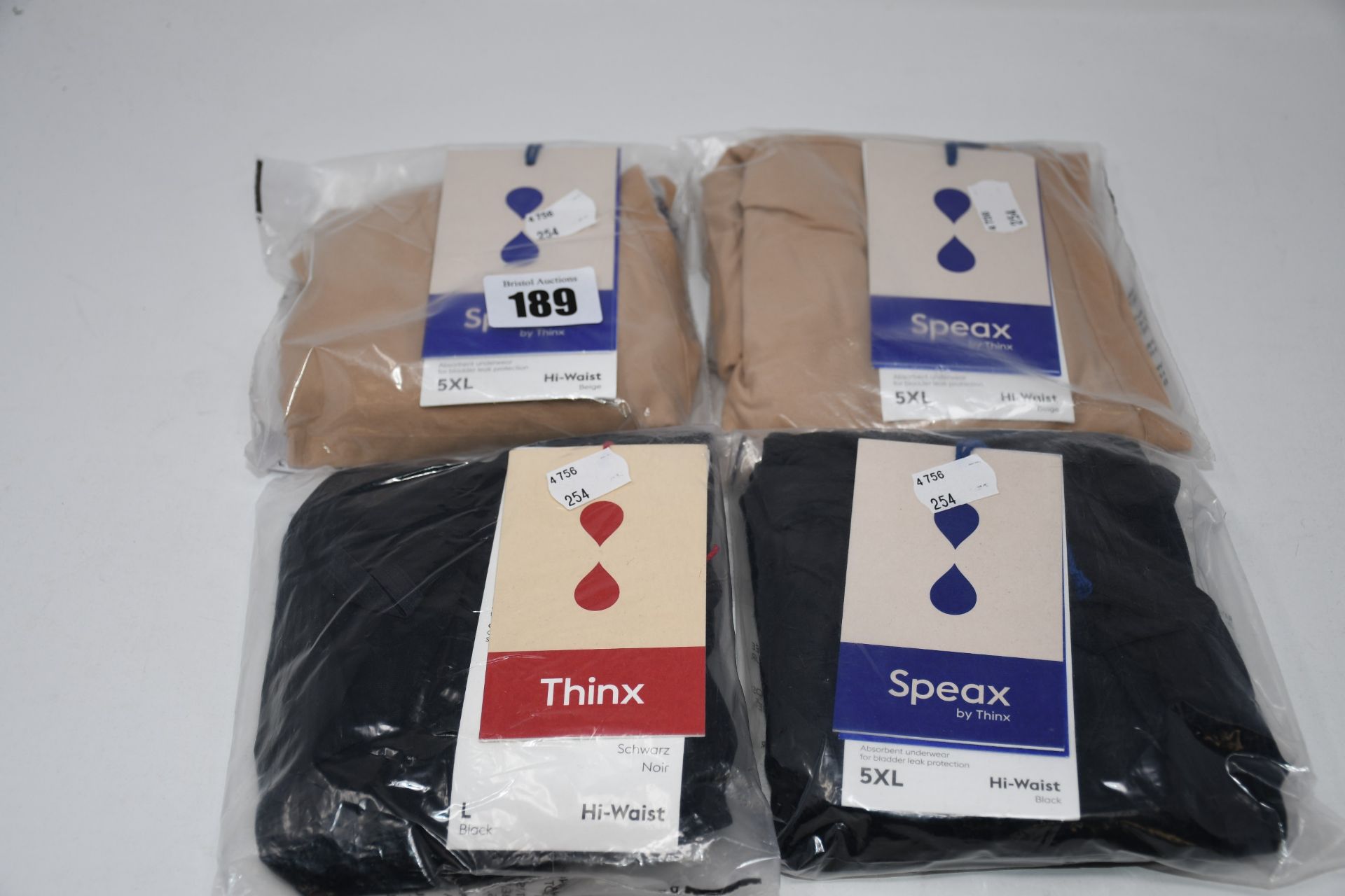 Two as new Speax by Thinx absorbent underwear for bladder leak protection (Colour: nude. Size: 5XL).