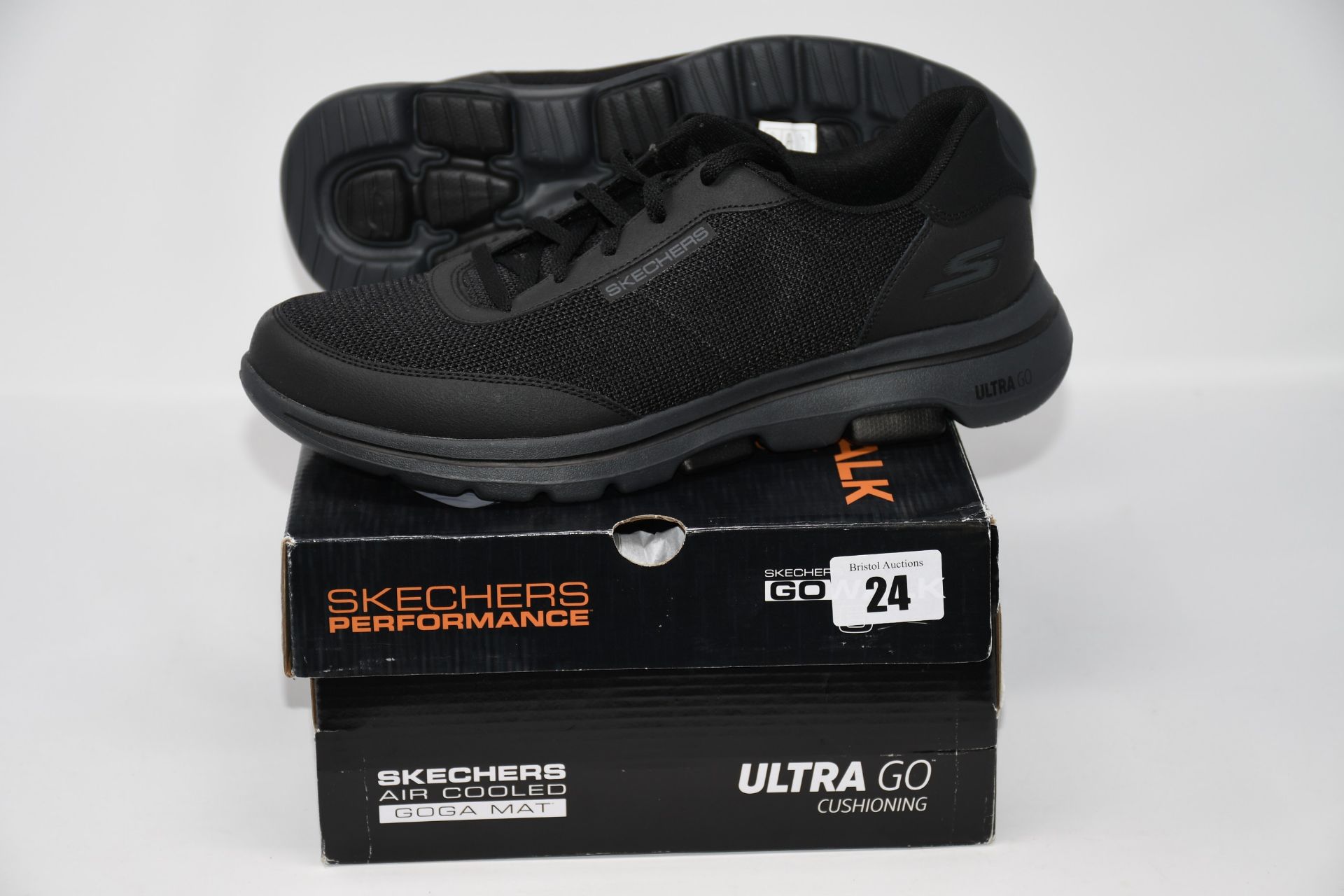 One pair of as new Skechers Go Walk 5 size UK 8.5 (216012/BKCC).