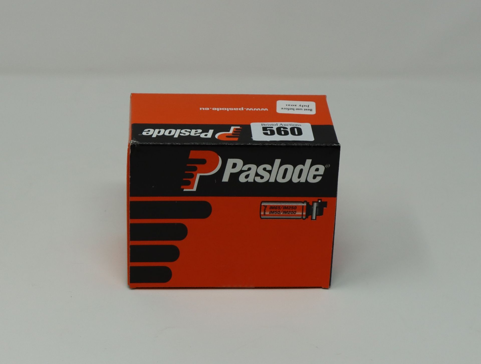 Six as new Paslode 300271 16g x 38mm ELGV angled brad fuel packs (2000 per box + two fuel cells).