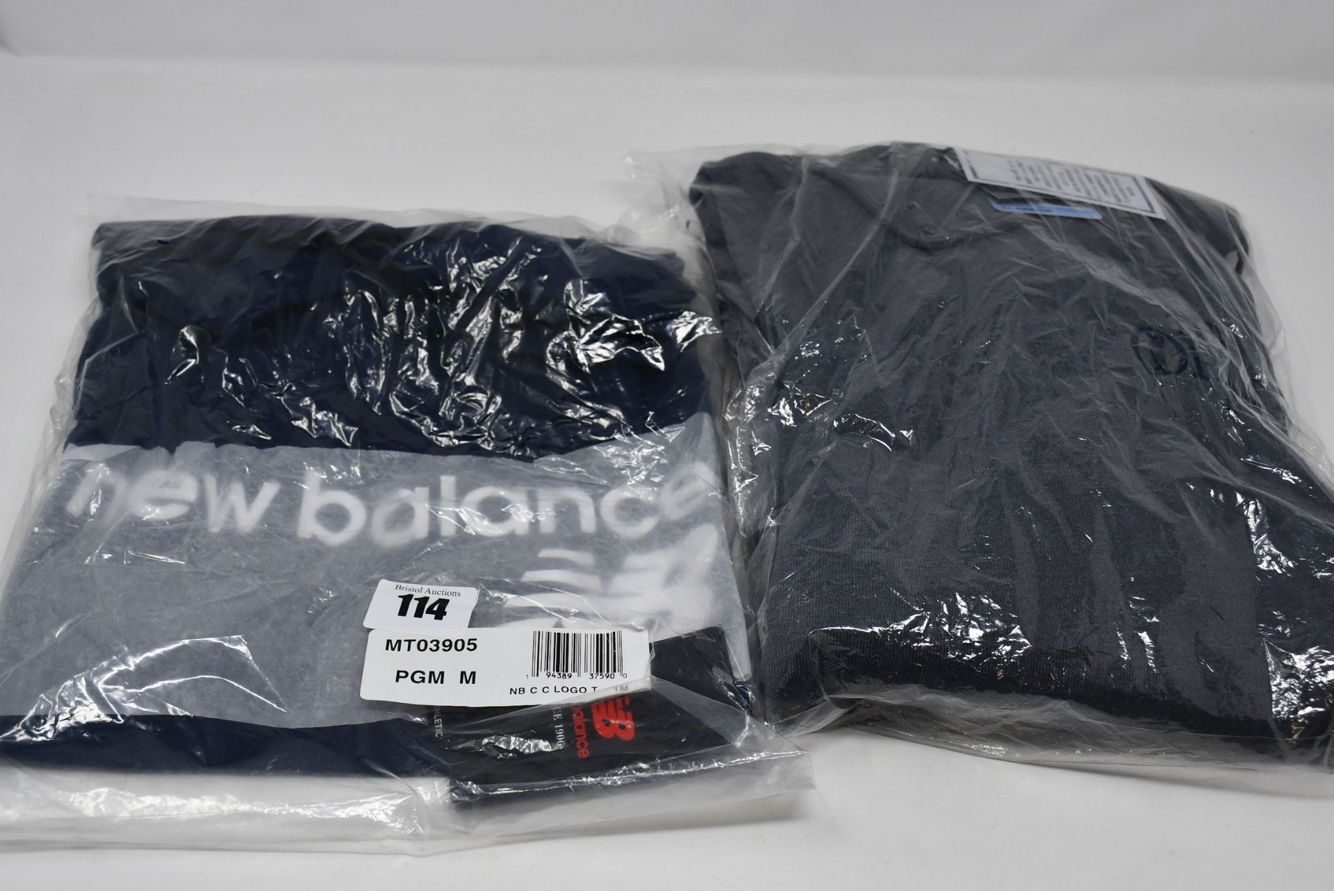 One as new New Balance Classic Core Logo tee size M. One as new The Open Hoodie grey size M (