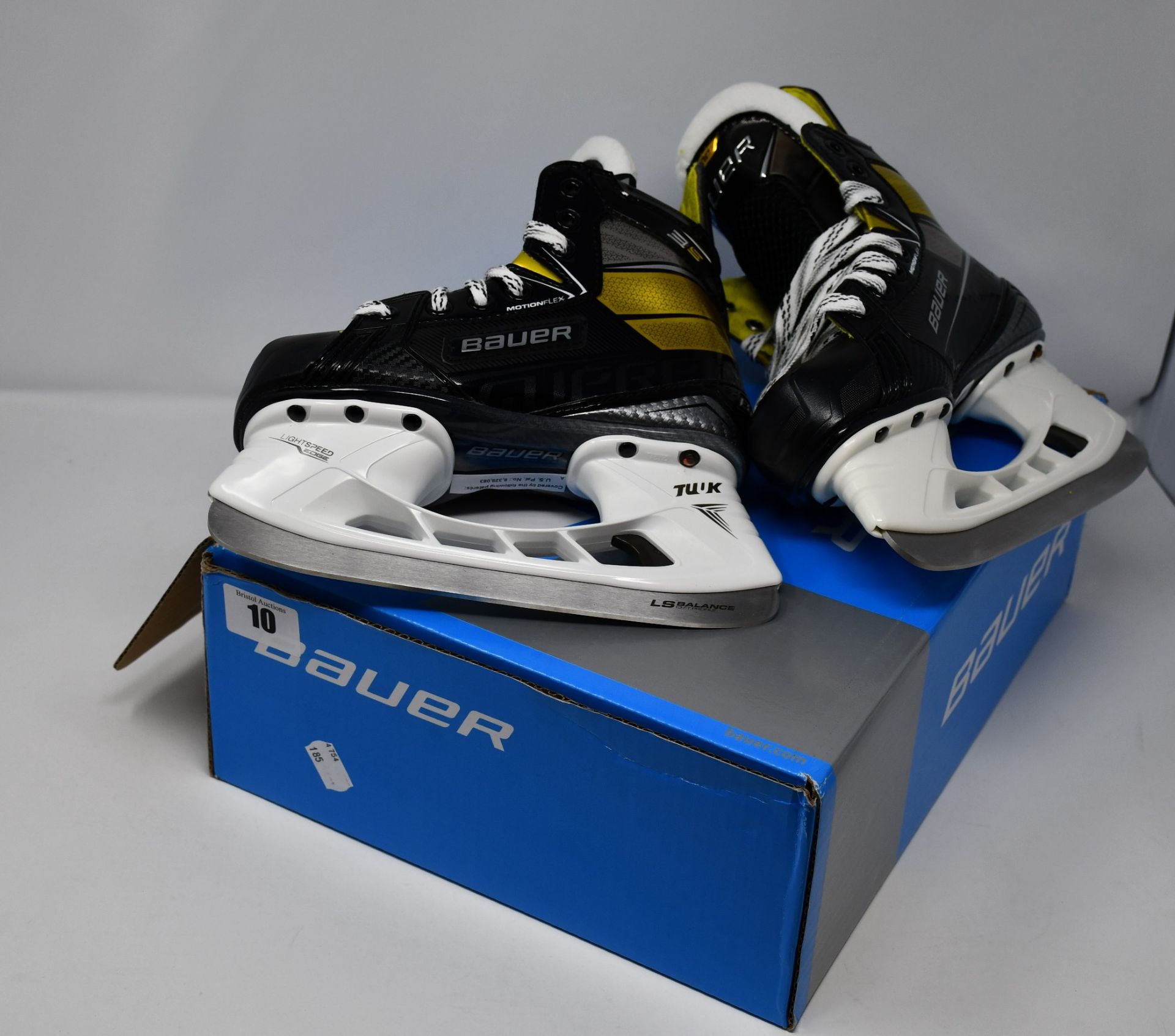 An as new pair of Bauer Supreme 3S Jr. Hockey Skates size 1.0.