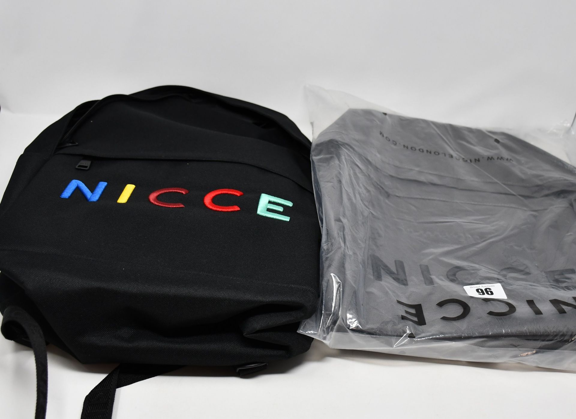 One as new Nicce Dallas backpack. One as new Nicce Osmium backpack.