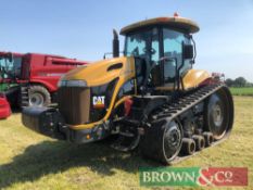 2008 CAT Challenger MT755B rubber tracked crawler with full front weight package, 25" tracks with