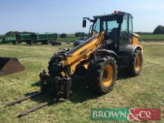2010 JCB TM310S Agri materials handler with pivot steer, boom suspension, rear pickup hitch, pin and
