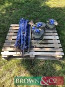 Quantity electric fencing wire reels and fencing posts