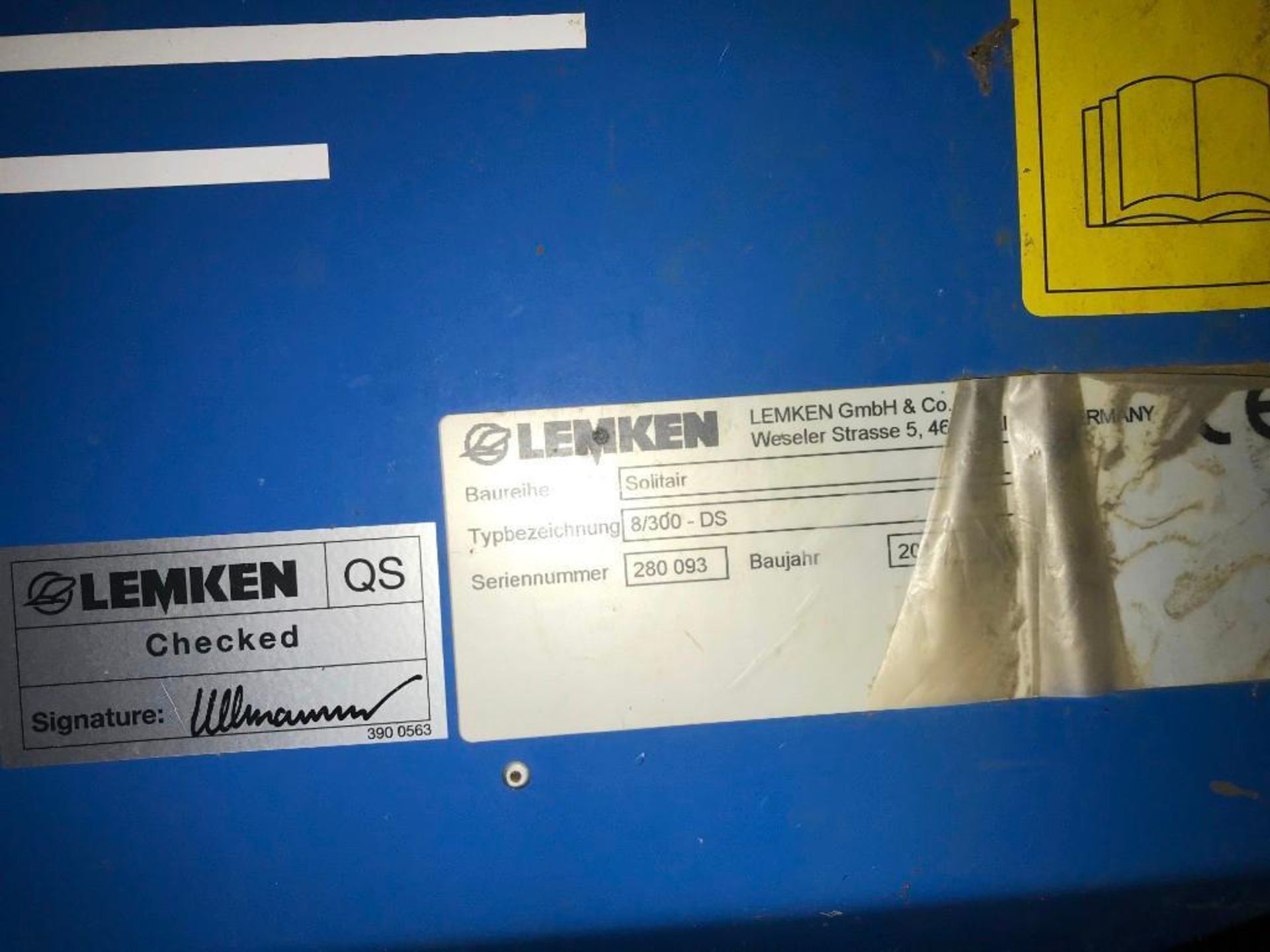 Lemken Solitair 8 (8/300DS) Combi Drill, Zircon Power Harrow - Image 7 of 10