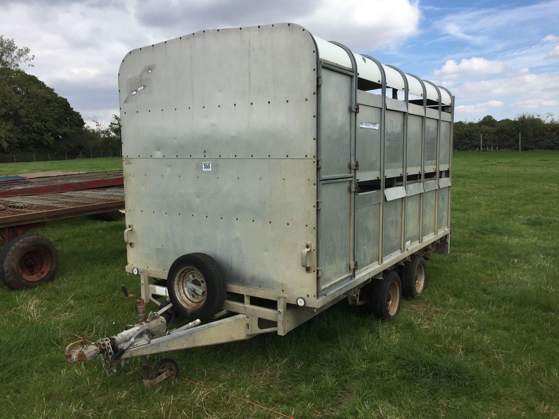 *Ifor Williams twin axle livestock trailer. Serial No: DE1200 12. VAT Payable on this lot
