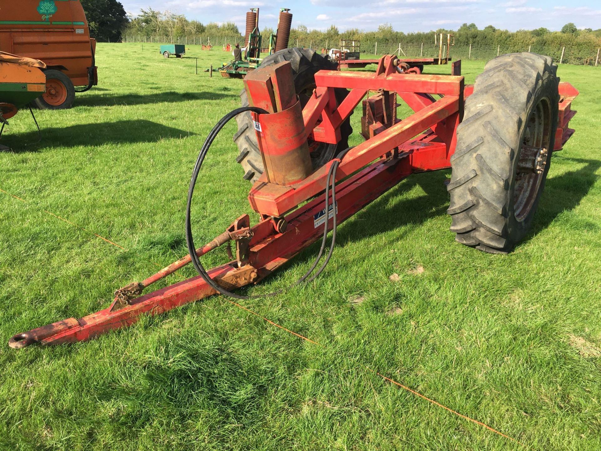 3 leg trailed mole plough with single mole leg and plug