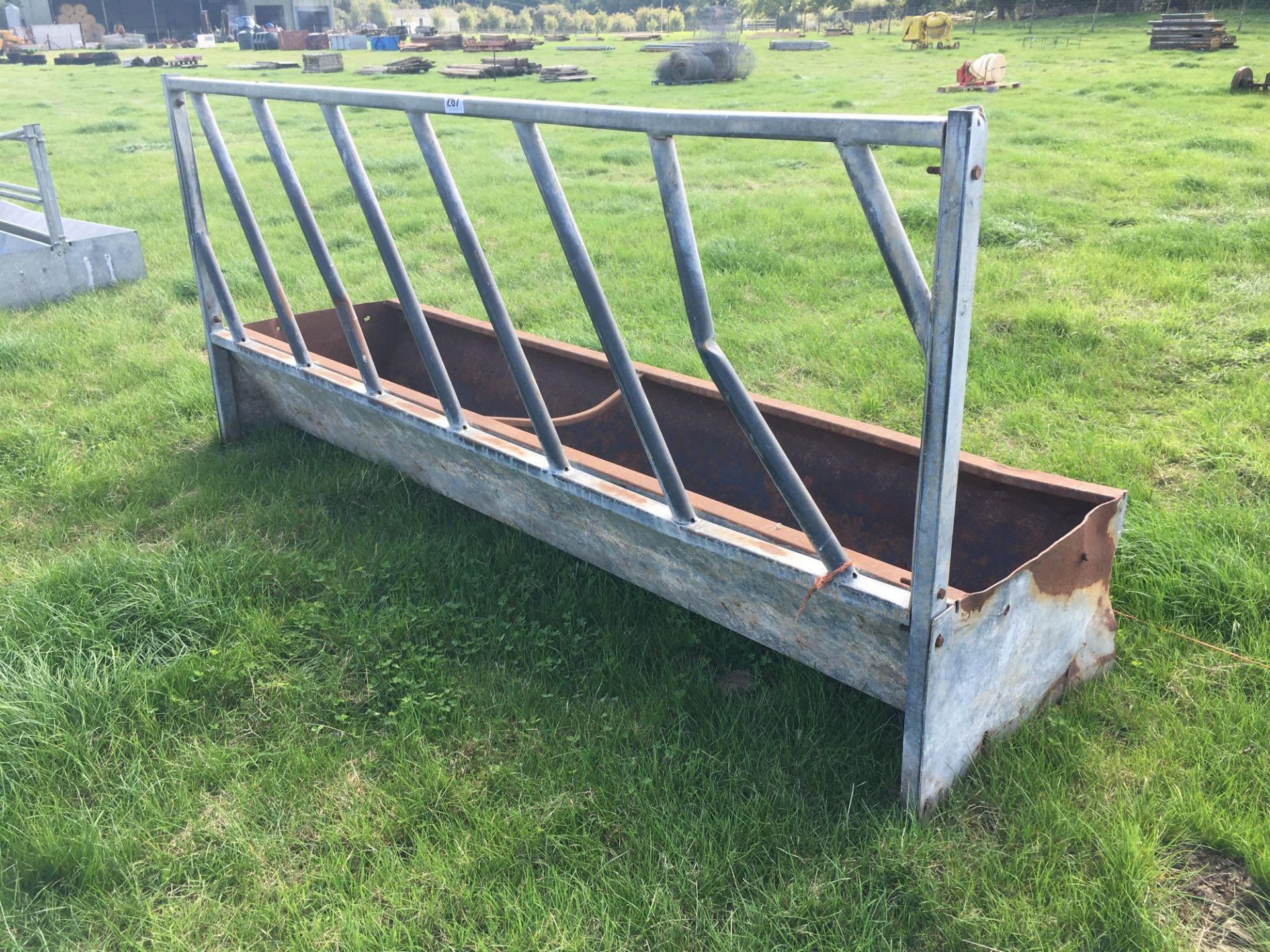 *Galvanised free standing feed trough, 10ft. VAT Payable on this lot