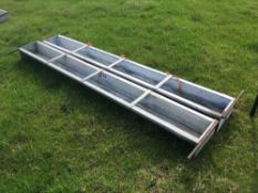 *Galvanised feed troughs, 9ft (2). VAT Payable on this lot