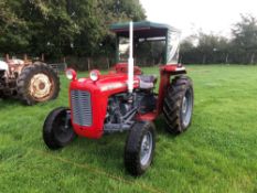 1964 Massey Ferguson 35X Multipower 2wd diesel tractor with canvas cab on 20.5R16 front and 12.4-11-